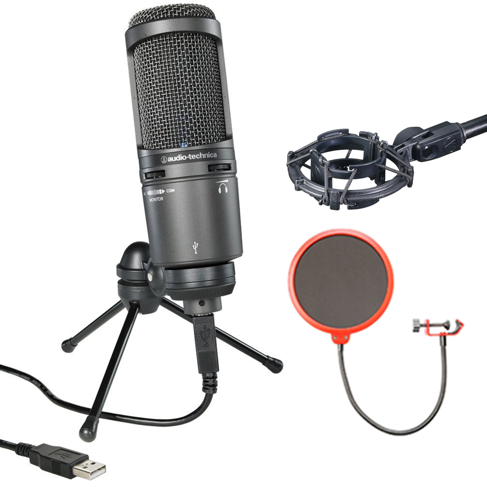 AudioTechnica Deluxe USB Cardioid Condenser Microphone (AT2020USB