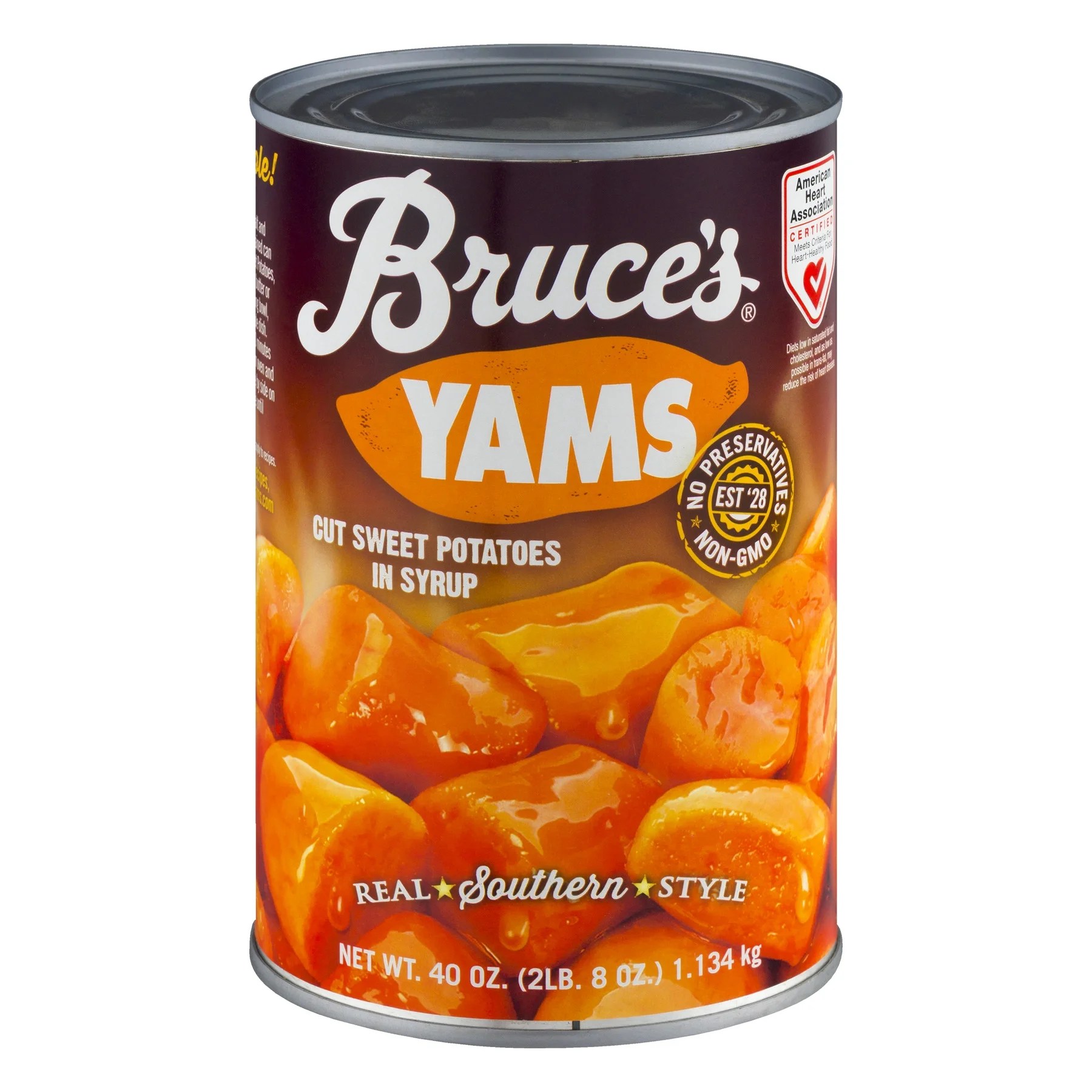 (6 Pack) Bruce's Yams Cut Sweet Potatoes In Syrup, 40 Oz