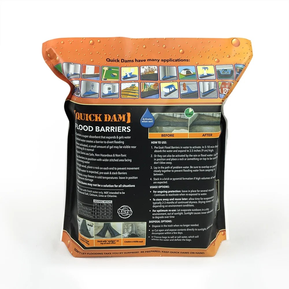 Quick Dam Flood Barrier 6/&quot; X 5/� 2 pack