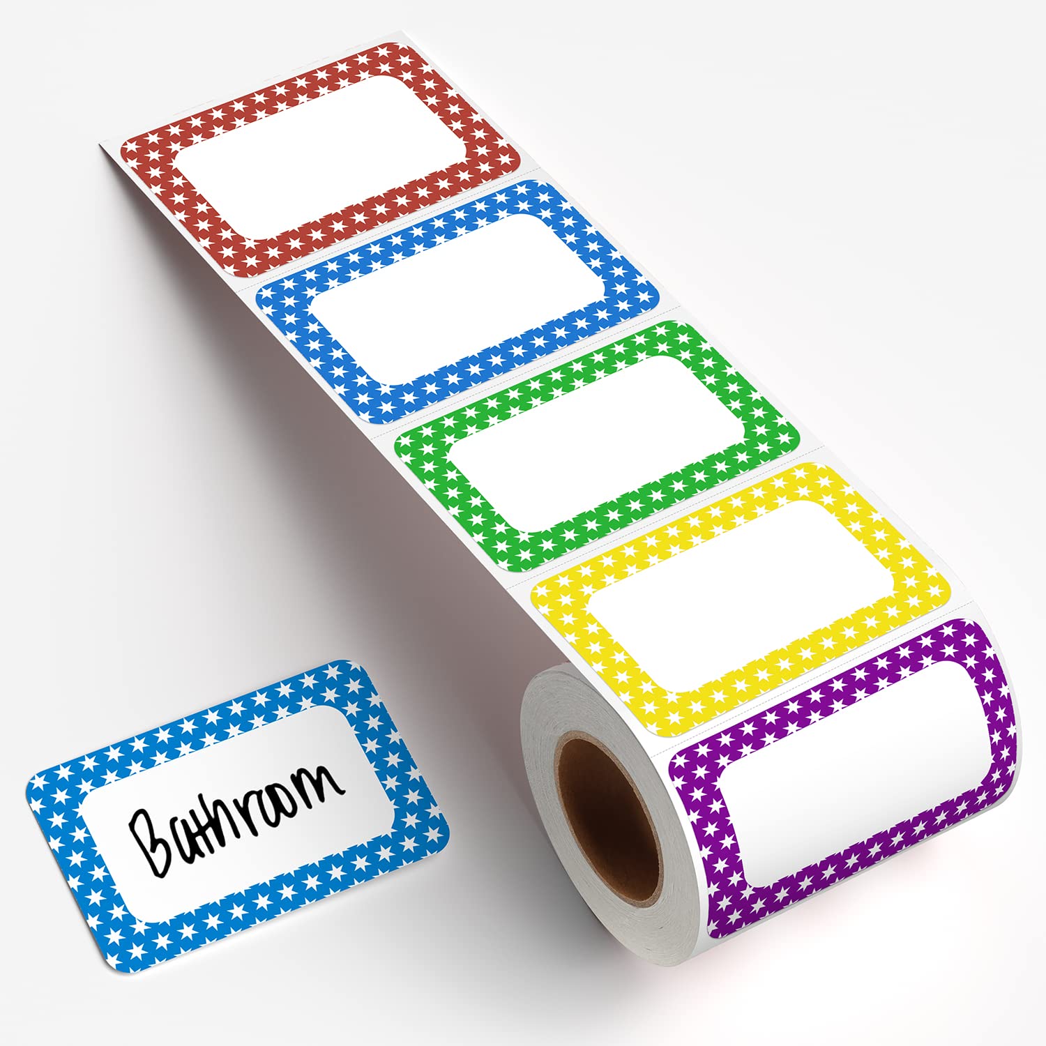 Name Tags Labels 150 Stickers，5 Colors Personalized Stickers,Clothing