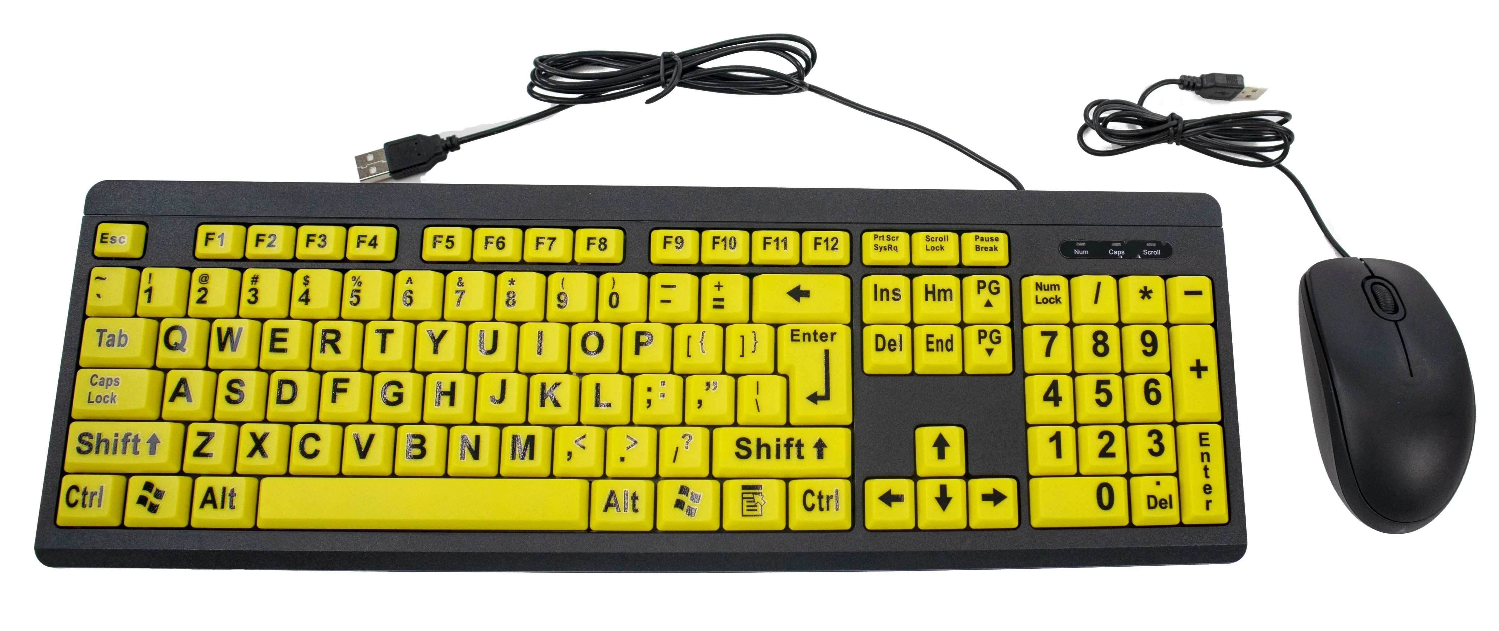 HDE Large Print Keyboard Wired Large Letter Key Keyboard USB Keyboards