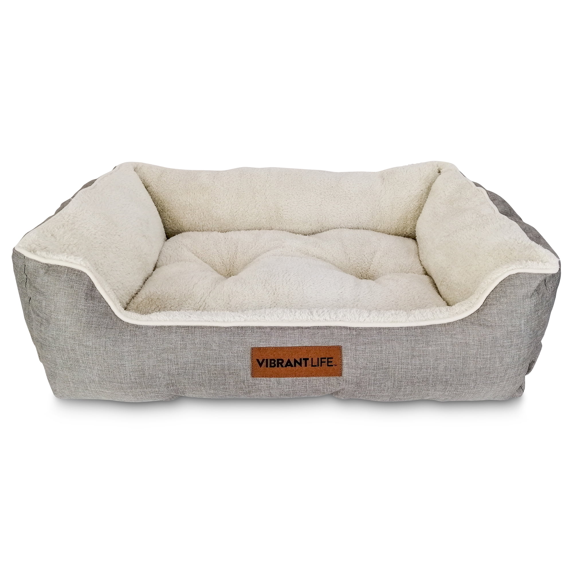 Vibrant Life Urban Lounger Pet Bed, Medium, Beige
