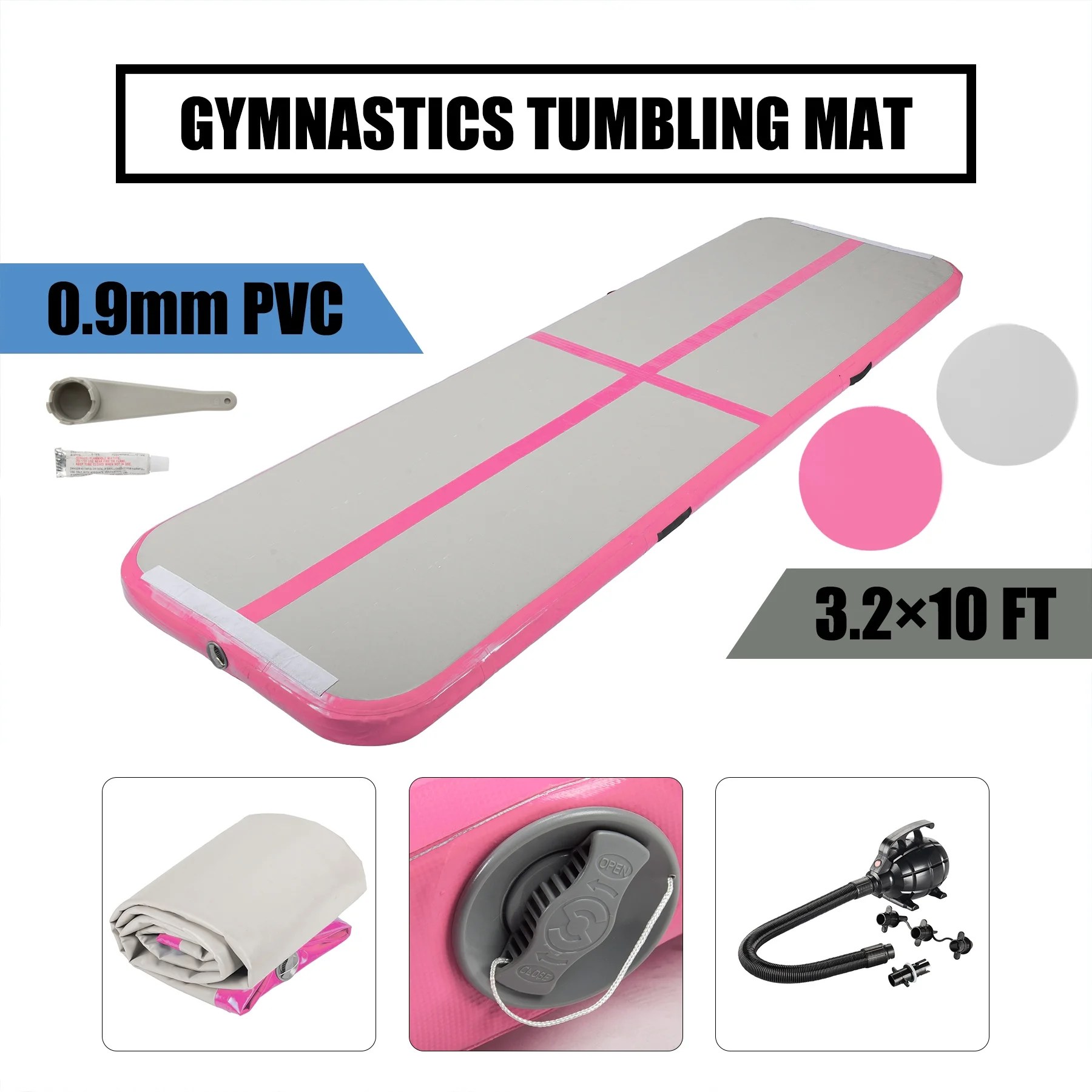 Air Track Inflatable Home Gymnastics Tumbling Mat 1min Inflation