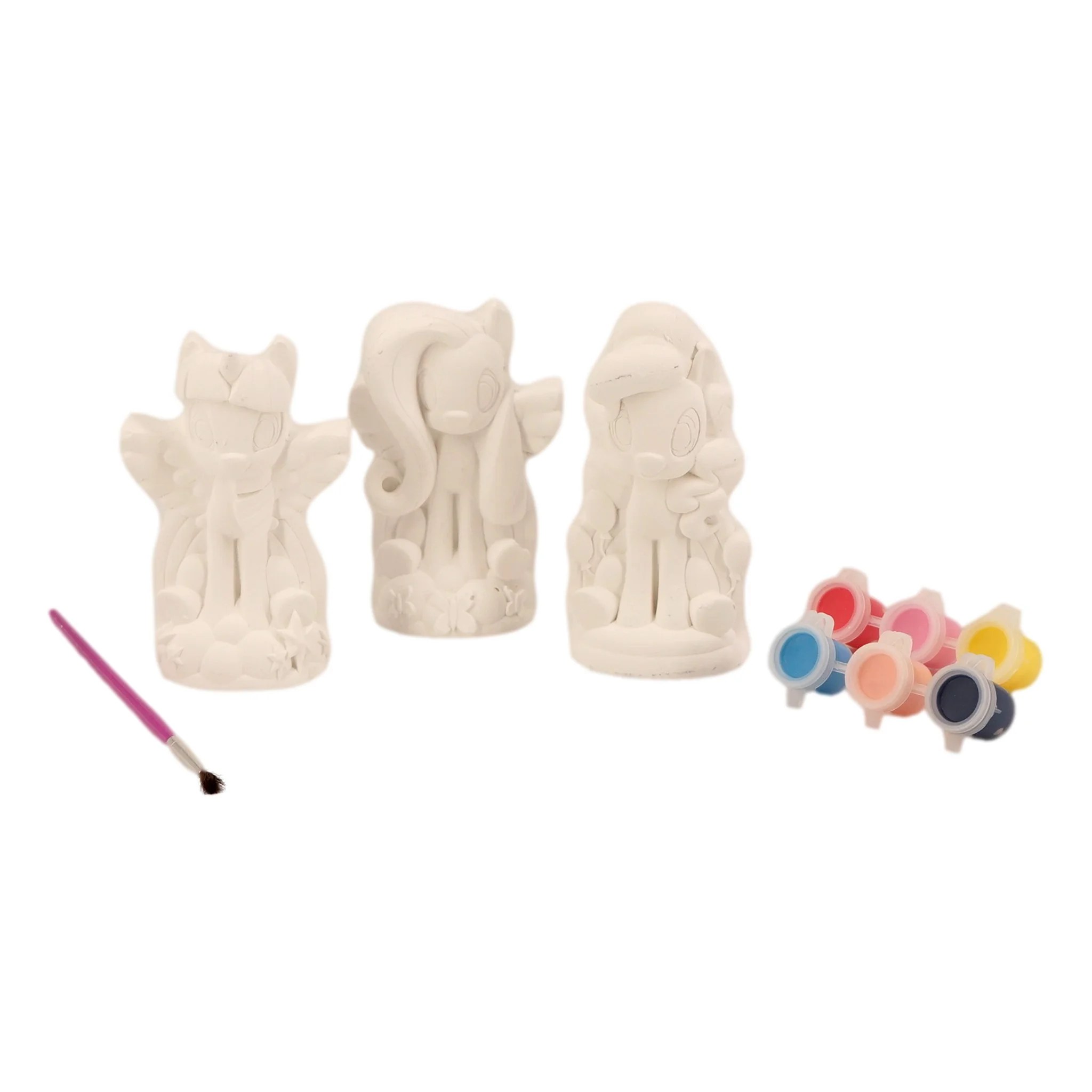 My Little Pony Paint Your Own Figurine Activity Kit, Twilight Sparkle Pinkie Pie and Fluttershy