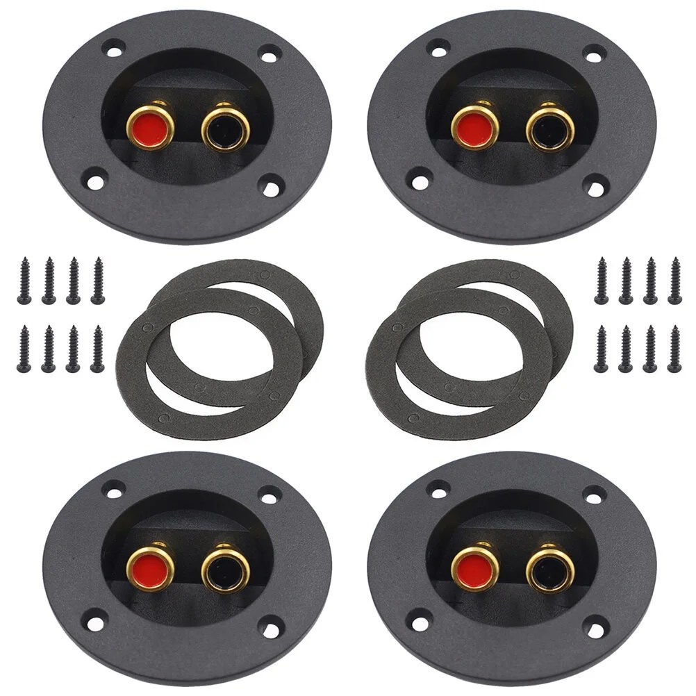 Speaker Terminals 4pcs Speaker Terminal Speaker Enclosure Round 3.1