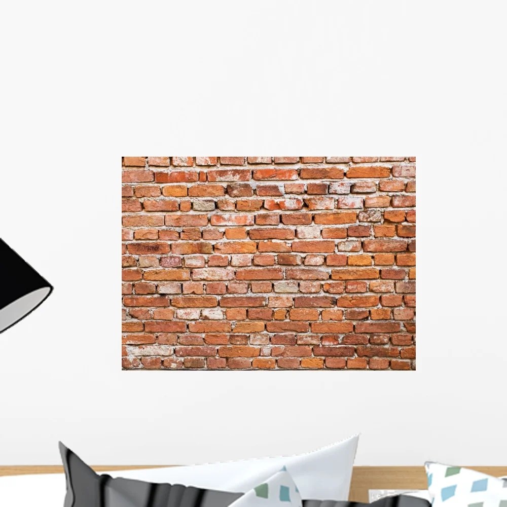 Brick Wall Wall Mural Decal Sticker, Wallmonkeys Peel & Stick Vinyl Graphic (18 in W x 13 in H