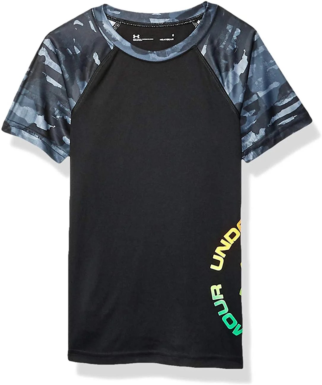 Under Armour Boys' Little Raglan SS Tee Shirt, BlackS19, 4 Walmart