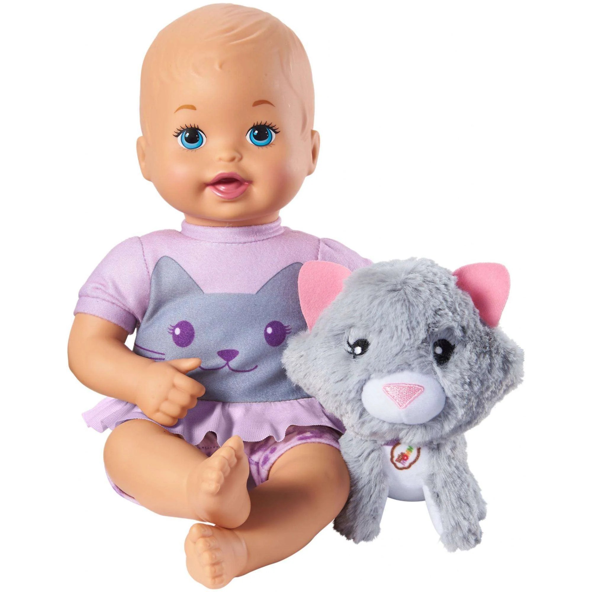 Little Mommy Cuddle and Care Doll and Pet Kitty