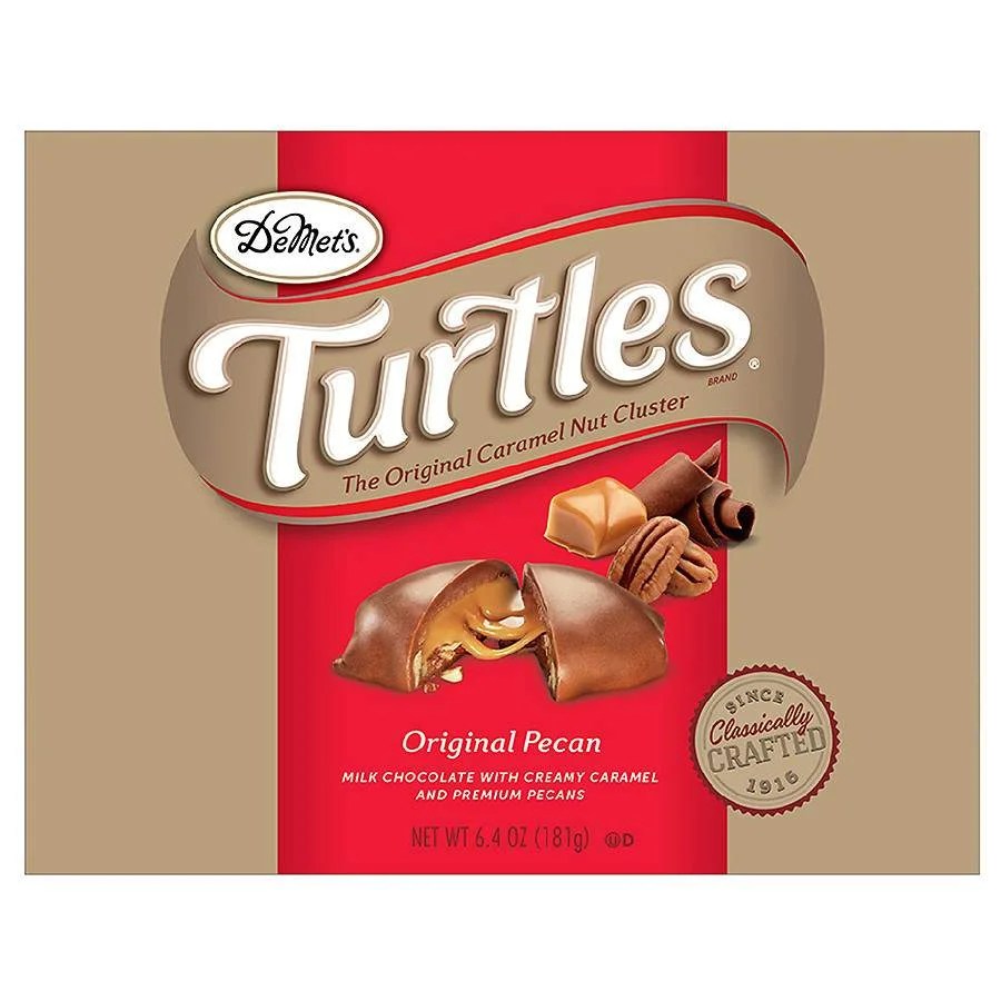 Turtles Original Lay Down Box Caramel, Premium Pecans