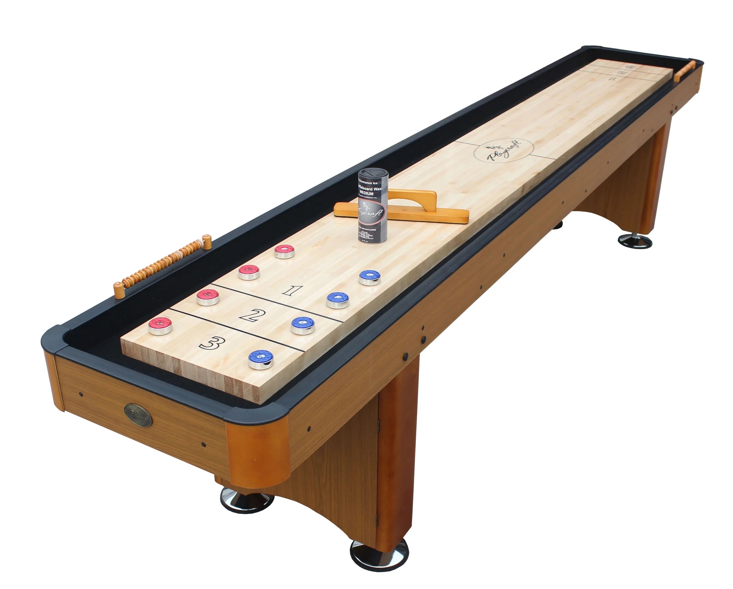 Playcraft Woodbridge Honey Oak 12' Shuffleboard Table