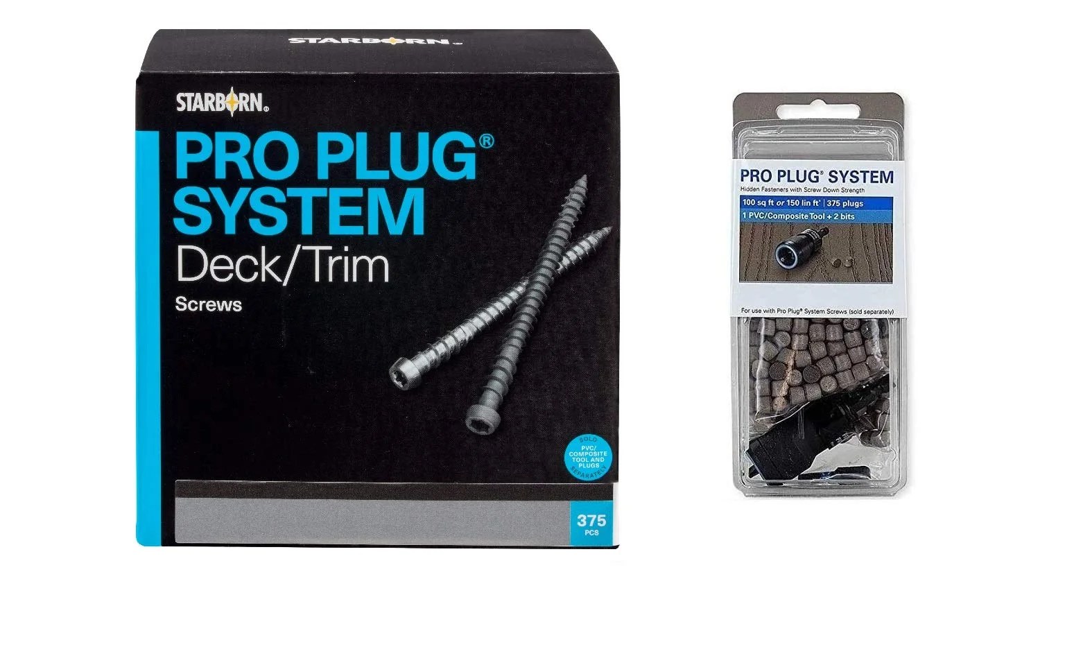 Pro Plug System for Trex Transcend Tree House Decking, Combo Kit, 375