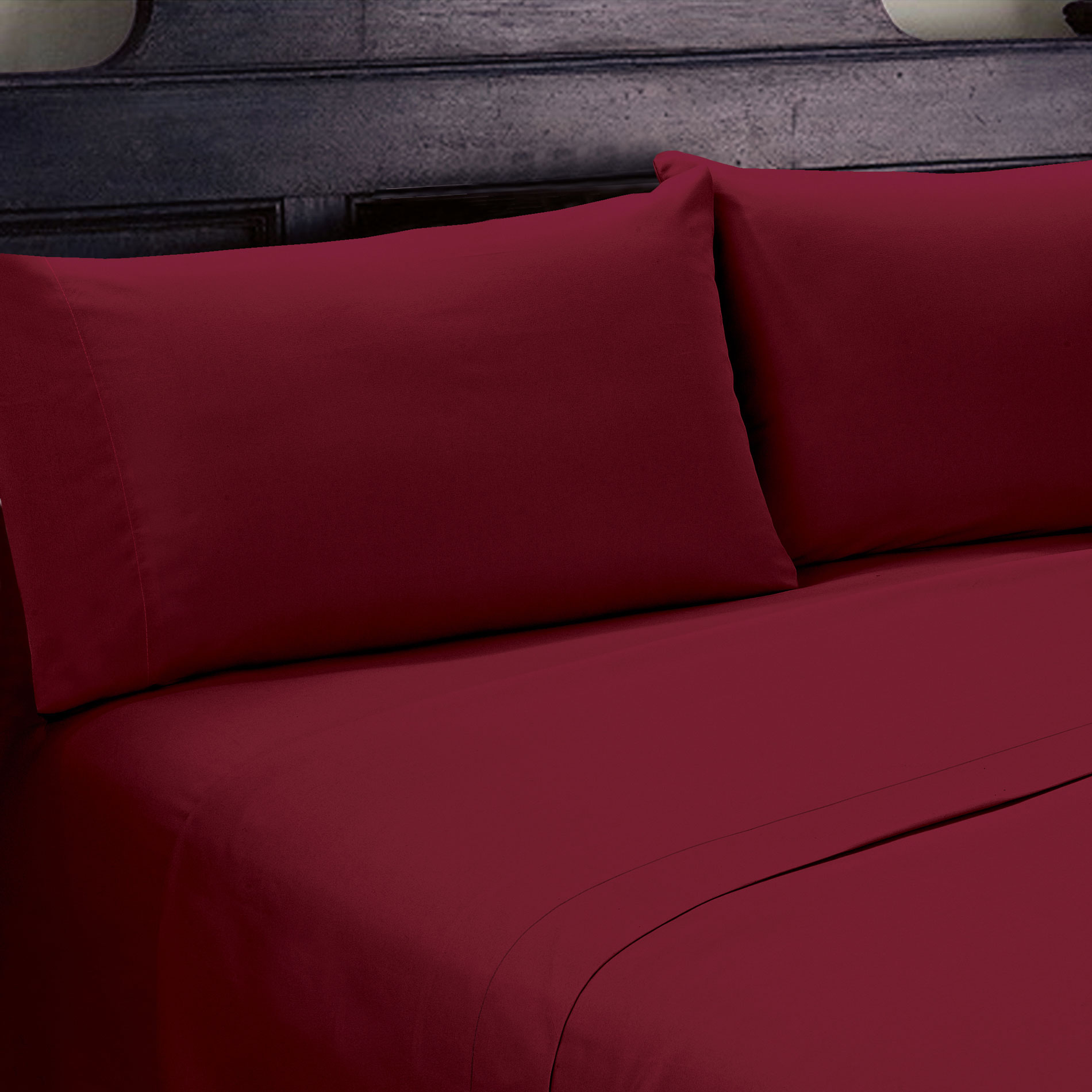 Serenta 1600 Series 90GSM Solid Supreme Bedding Bed Sheets and Pillow