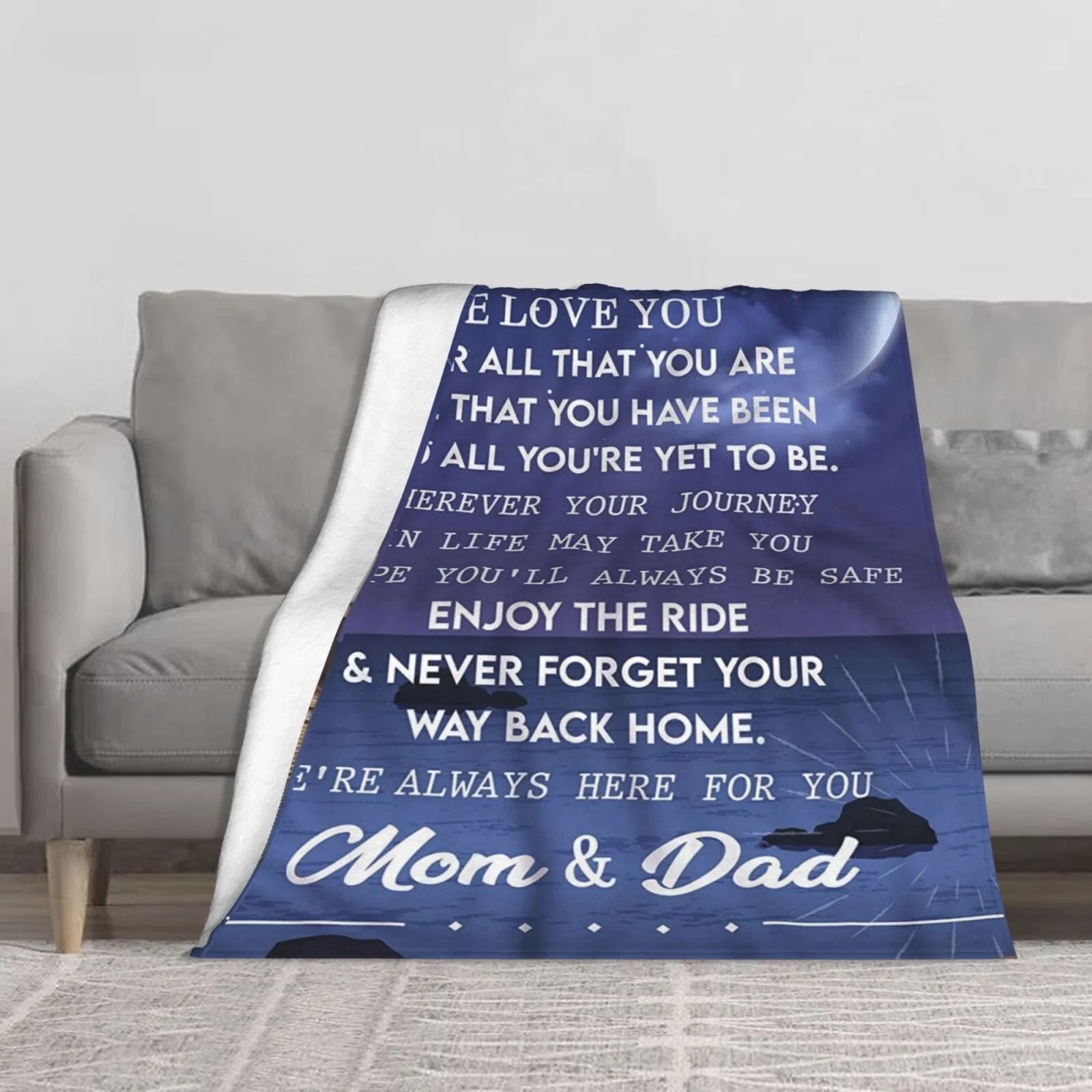 JOOCAR Son Gifts from Mom and Dad Throw Blanket for Son from Mom and