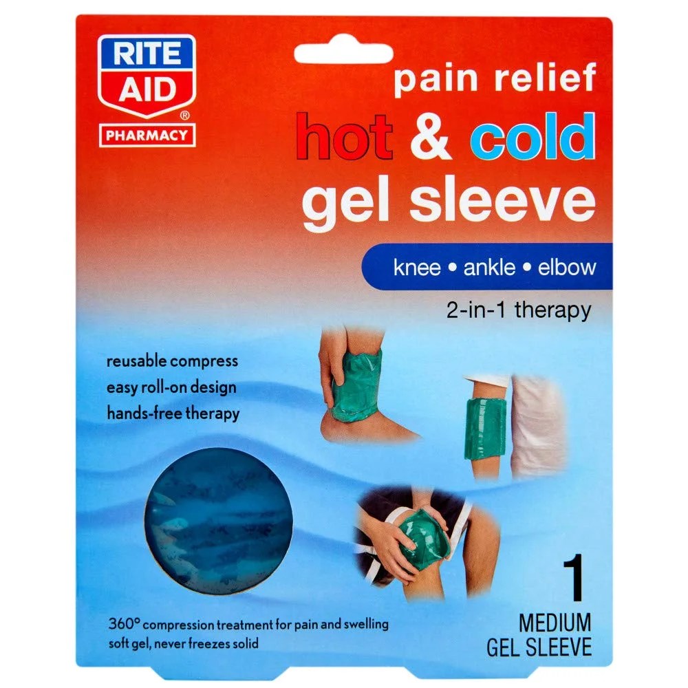 Rite Aid Pain Relief Hot & Cold Gel Sleeve for Knee/Ankle/Elbow