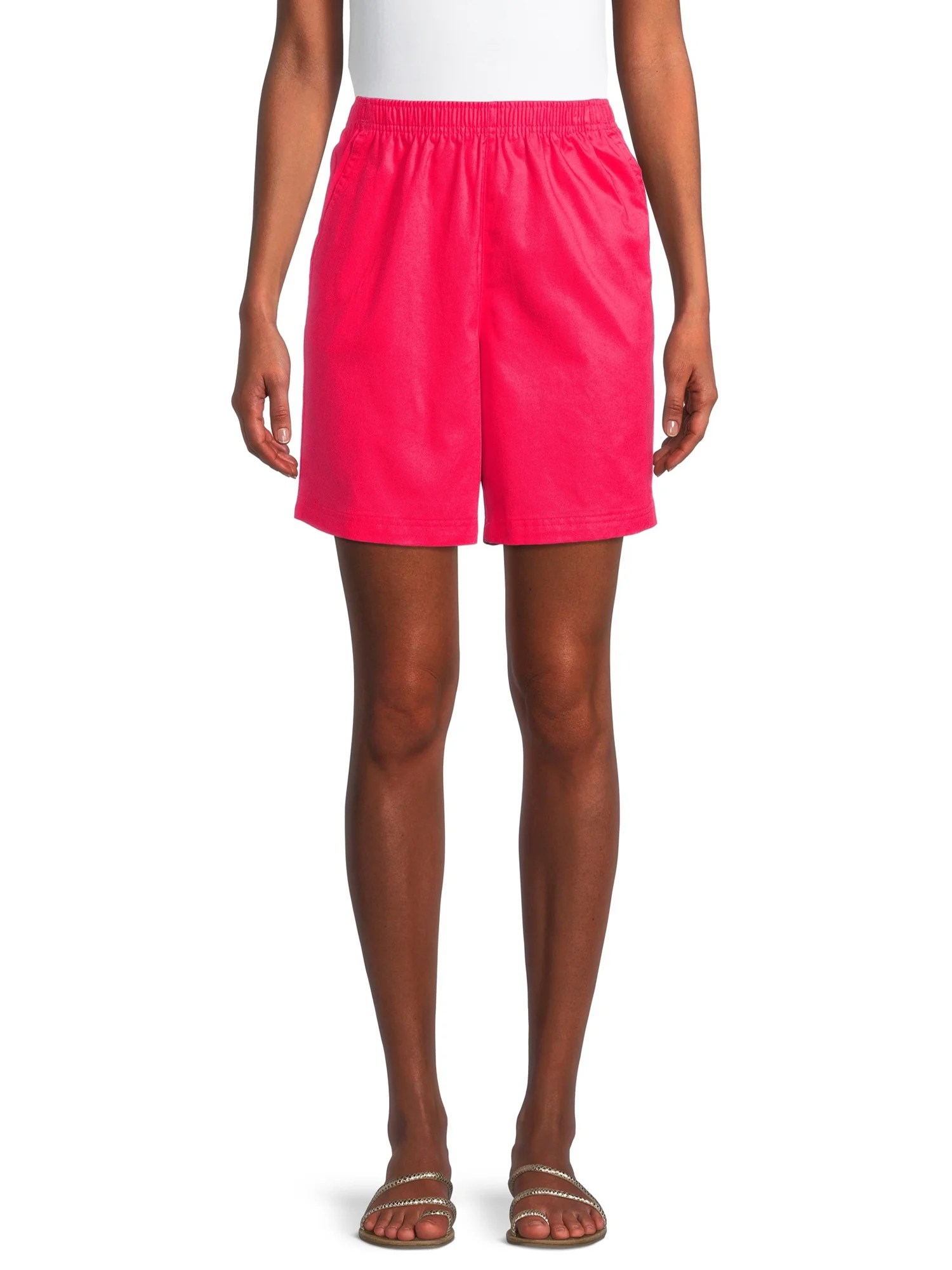 White Stag Pull On Elastic Waist Short Womens, Multiple Colors