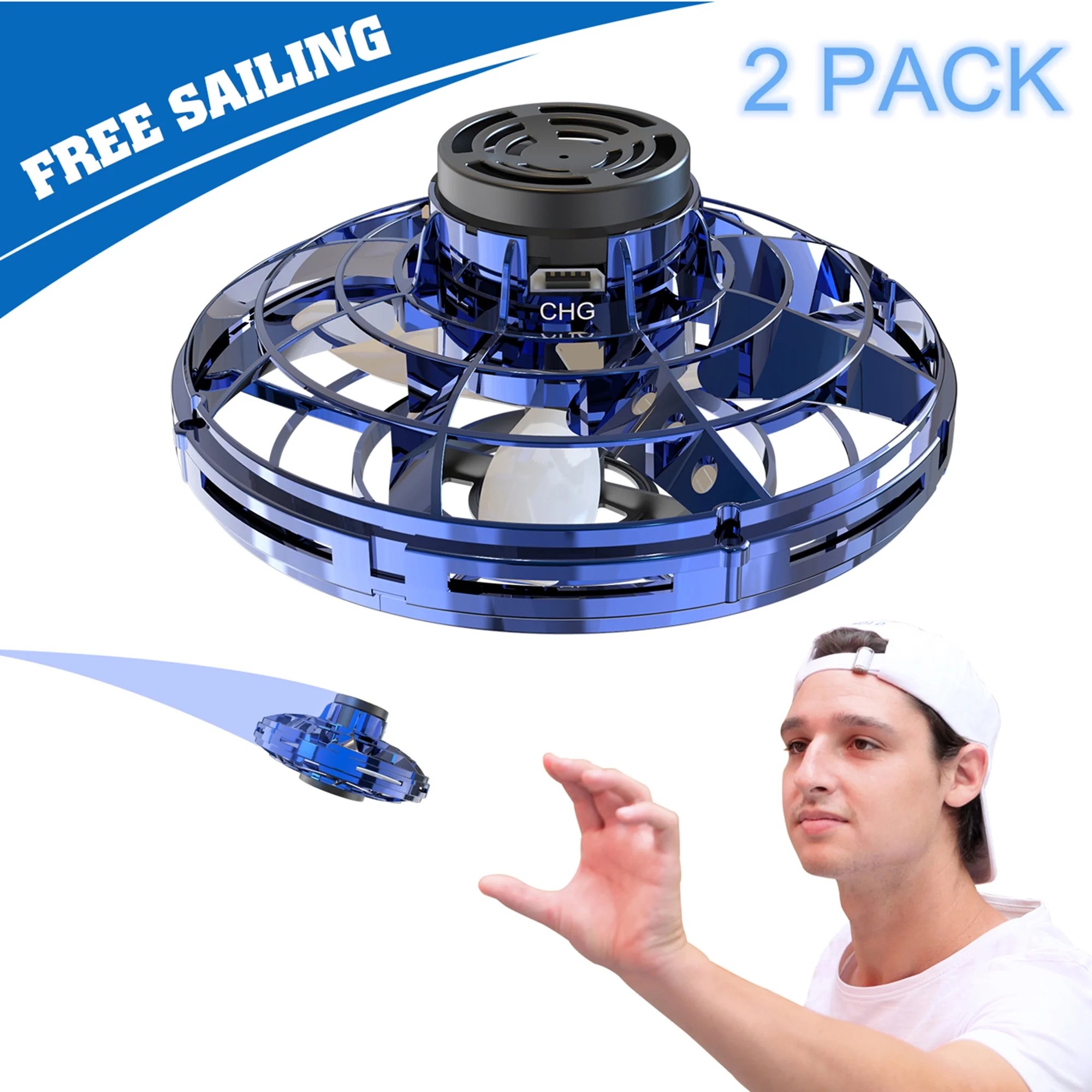 YouLoveIt 2Pcs Flying Spinner Gyro Toy Flying Returning Gyro Flying