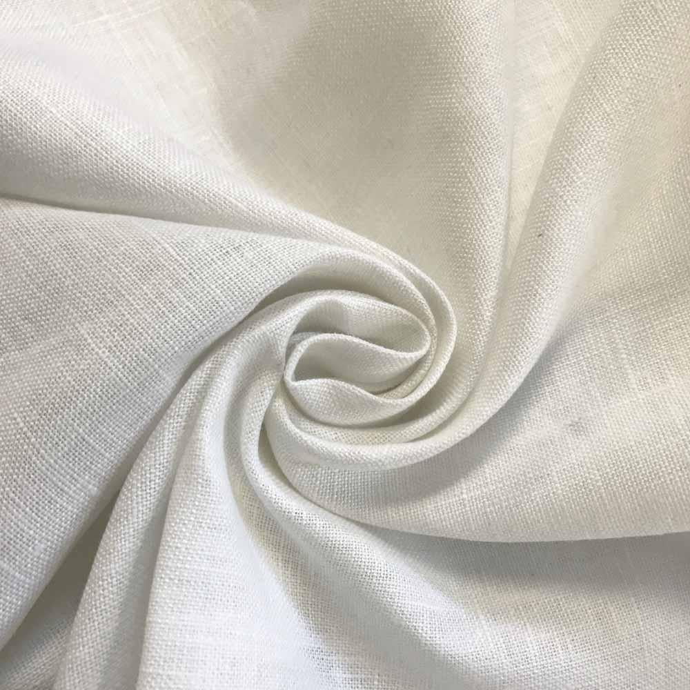 Linen Fabric 60" Wide Natural 100 Linen By The Yard (White)