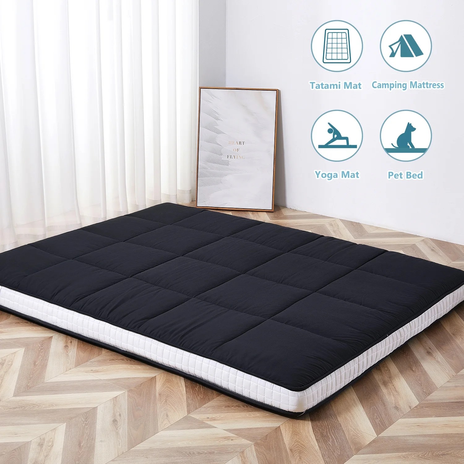 Docred Floor Mattress Japanese Style Futon Mattress Portable Camping