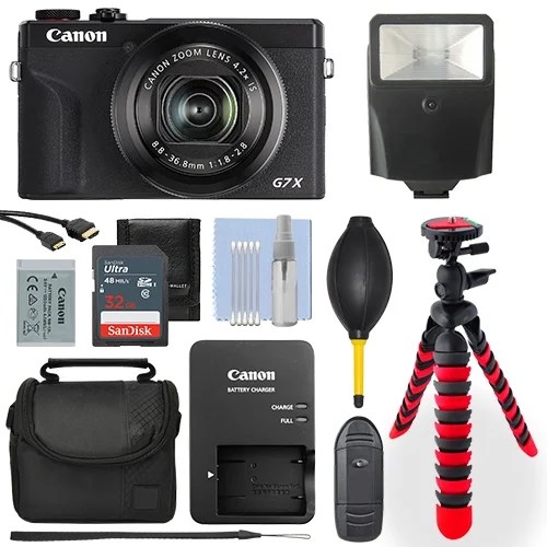Canon PowerShot G7X Mark III Digital Camera Black+ 32GB Deluxe
