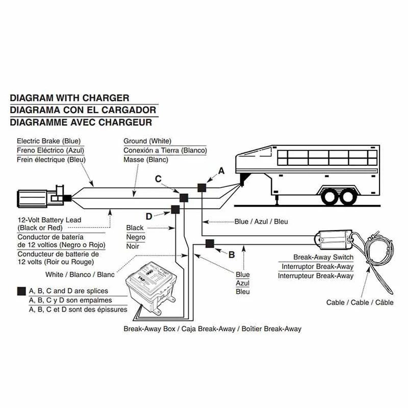 Accede Break Away System For Trailer Caravan Electromagnetic Brake Towing Electric Breakaway Switch Battery Canada