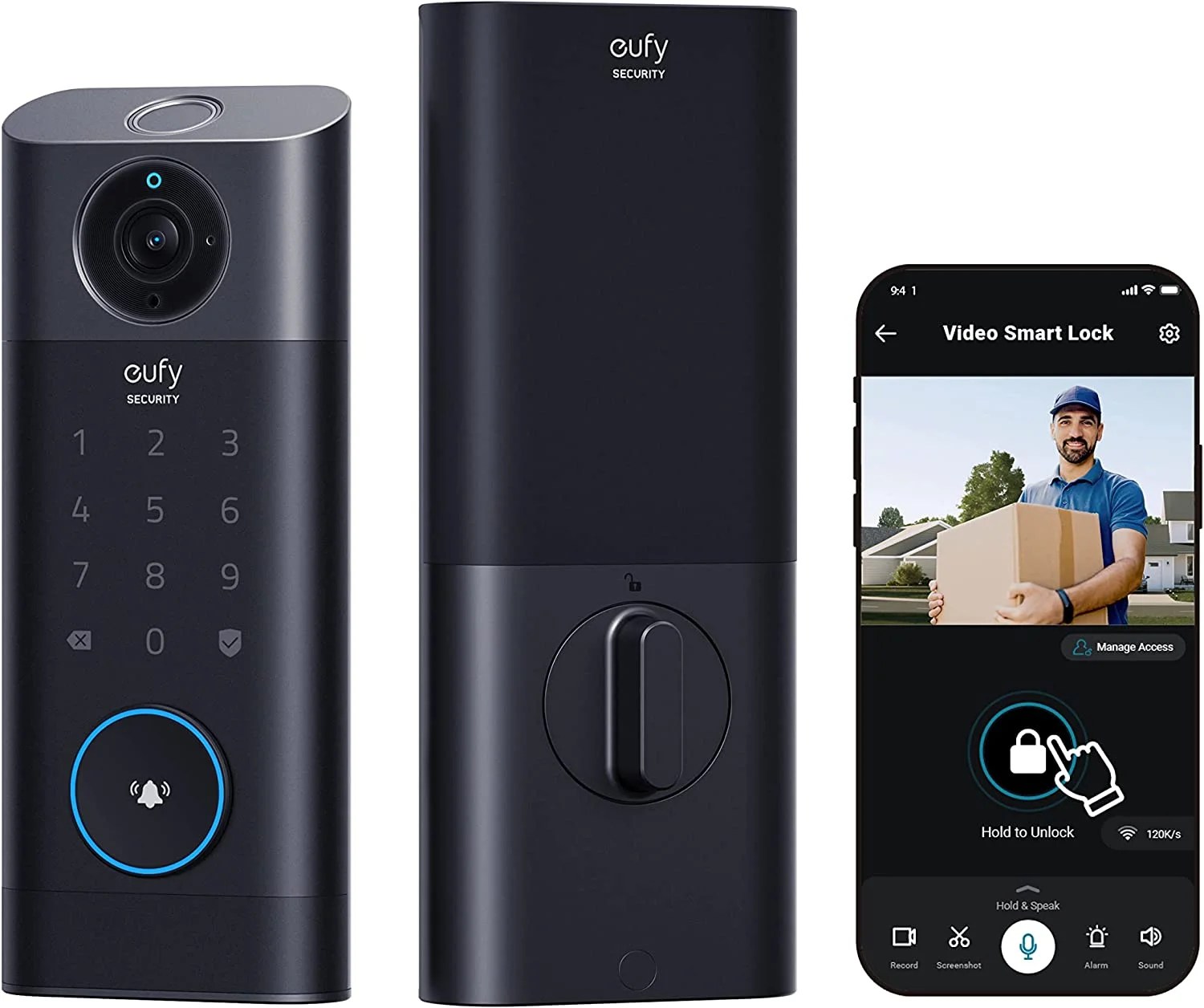 eufy S330 Video Smart Lock WiFi Camera Doorbell Fingerprint Keyless Entry Door Lock