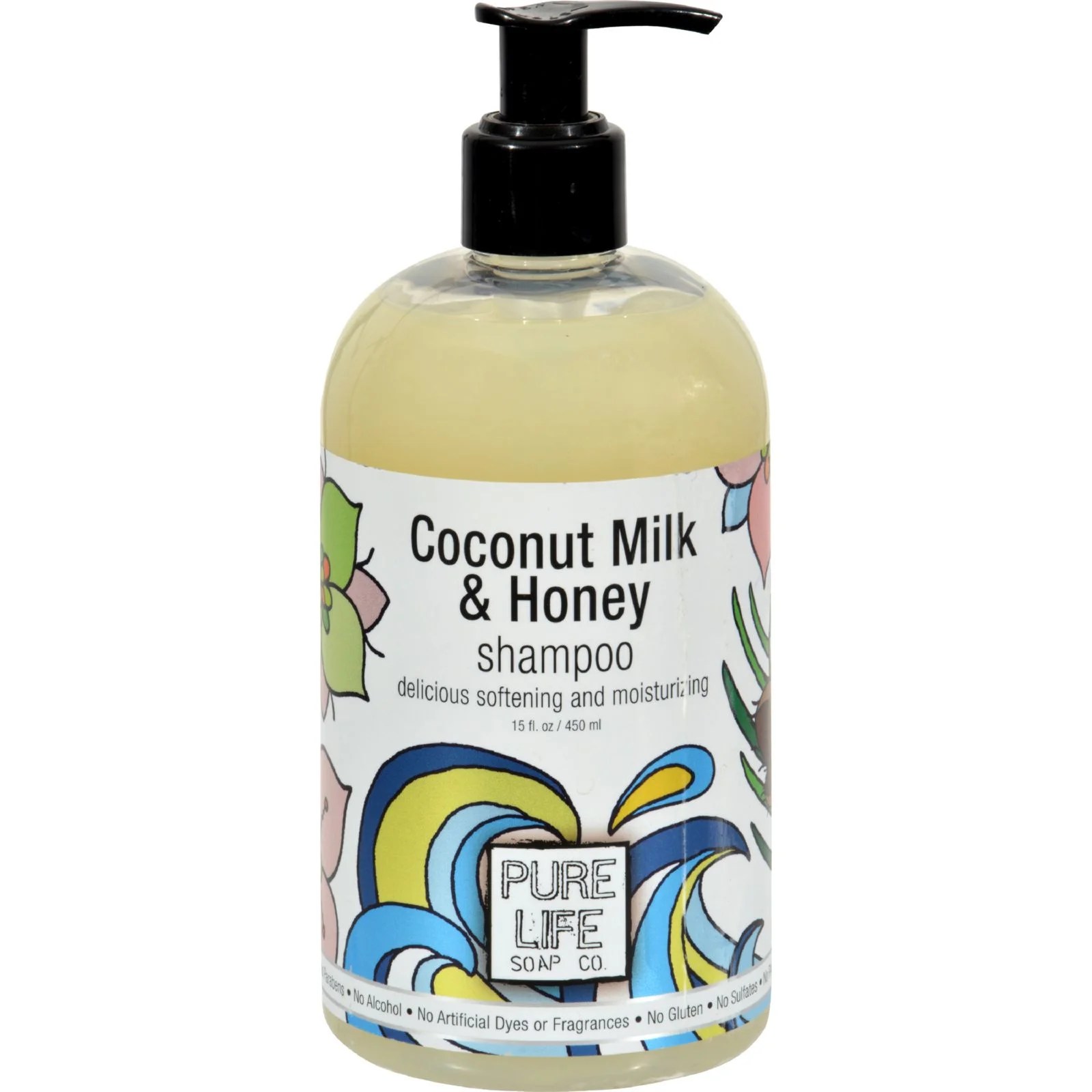 Pure Life Soap Shampoo Coconut Milk and Honey 15 fl oz