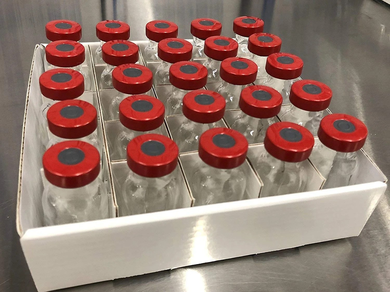 5ml Sterile Injection Vial 25Pk Red