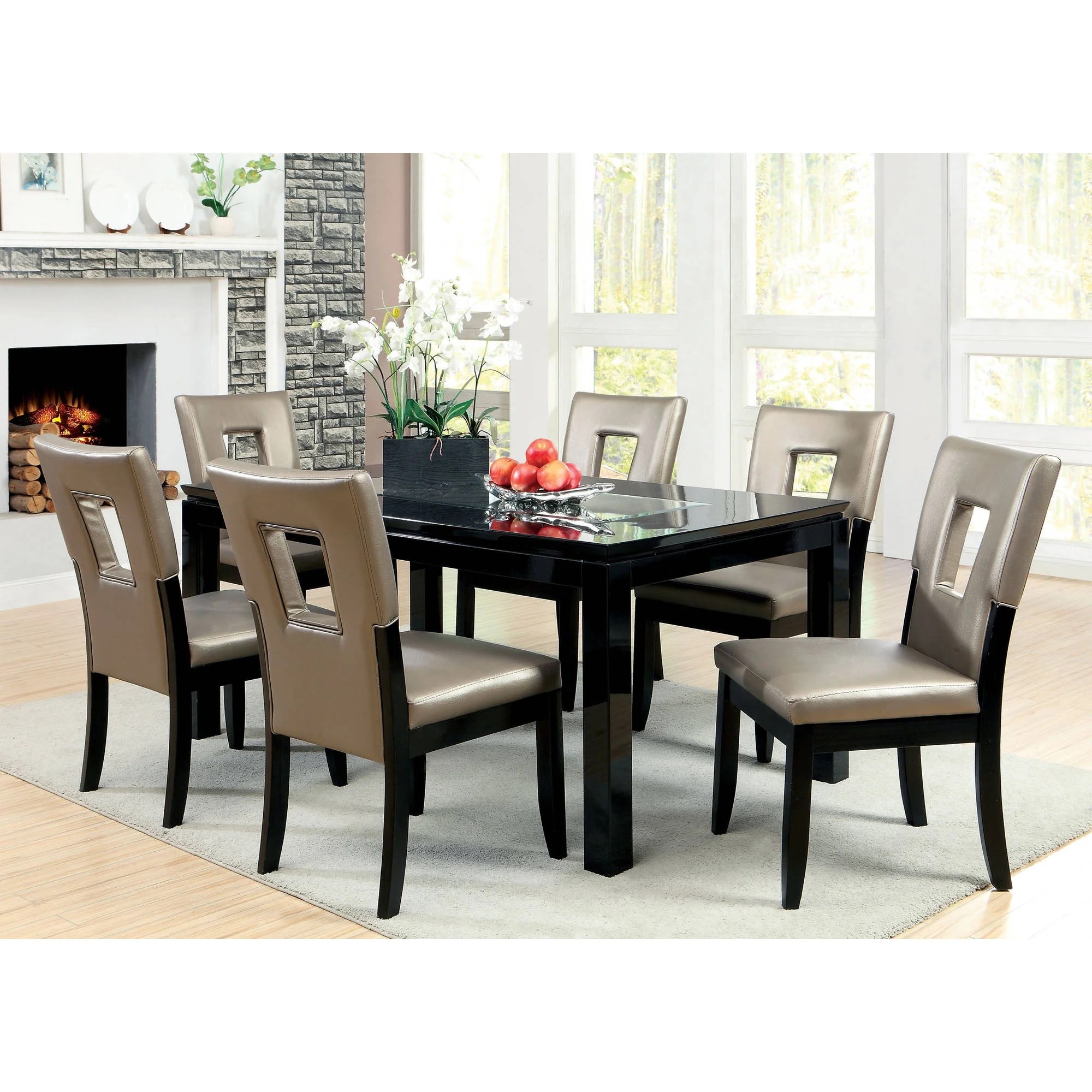 Furniture of America Rostiene Contemporary 7Piece Mirror Furniture of America Rostiene Contemporary 7Piece Mirror