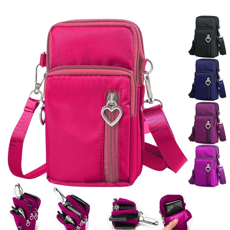 Gonex Fashion Mini Cell Phone Wallet With Shoulder Strap Card Holder