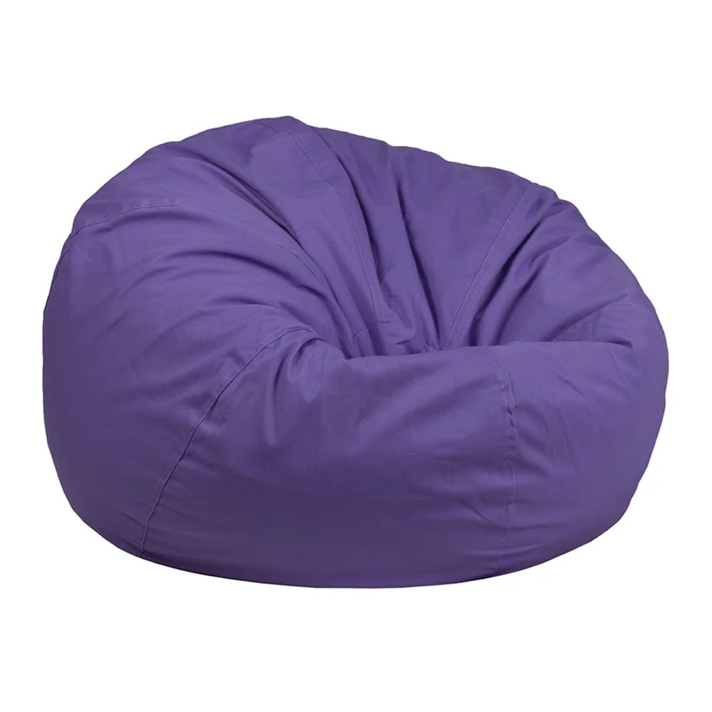 Offex Oversized Solid Purple Bean Bag Chair for Kids and Offex Oversized Solid Purple Bean Bag Chair for Kids and