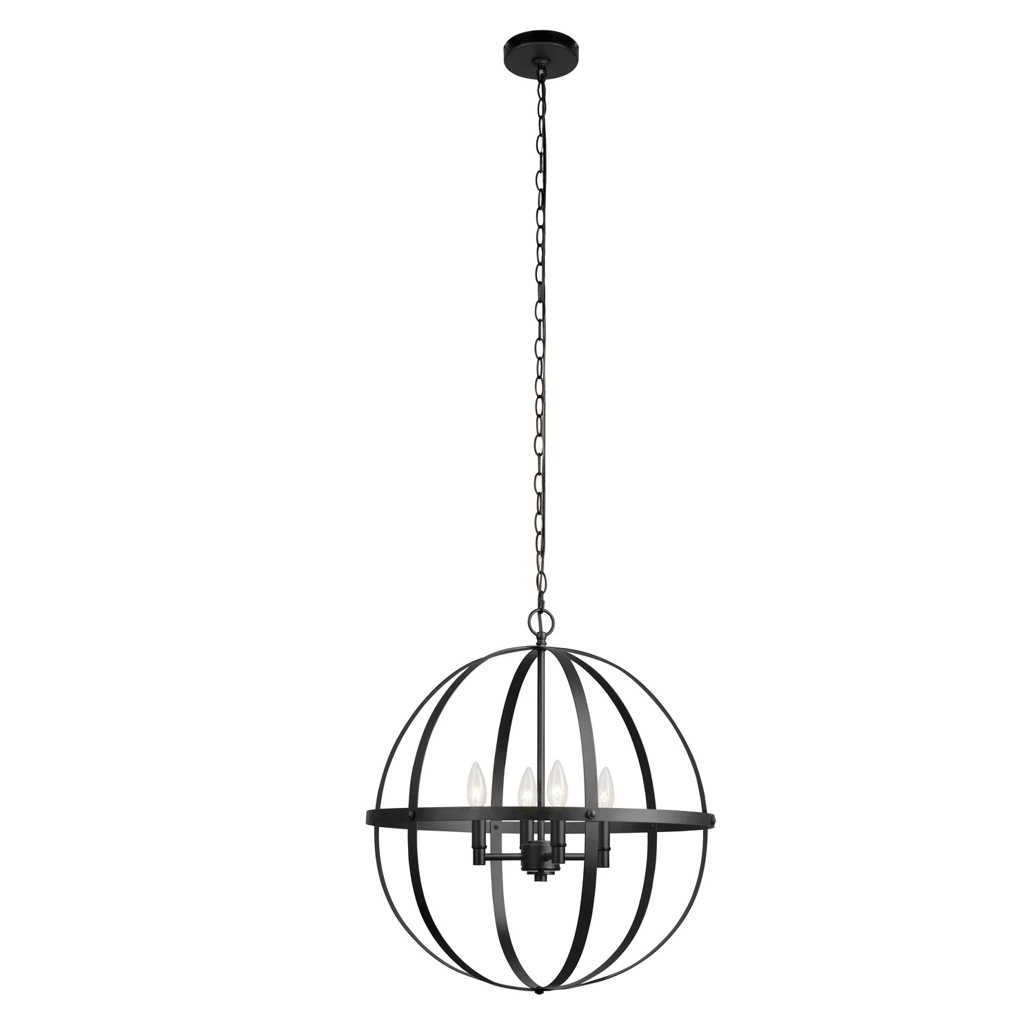 Globe Electric Juliette 4Light Dark Bronze Chandelier, 65295 Walmart