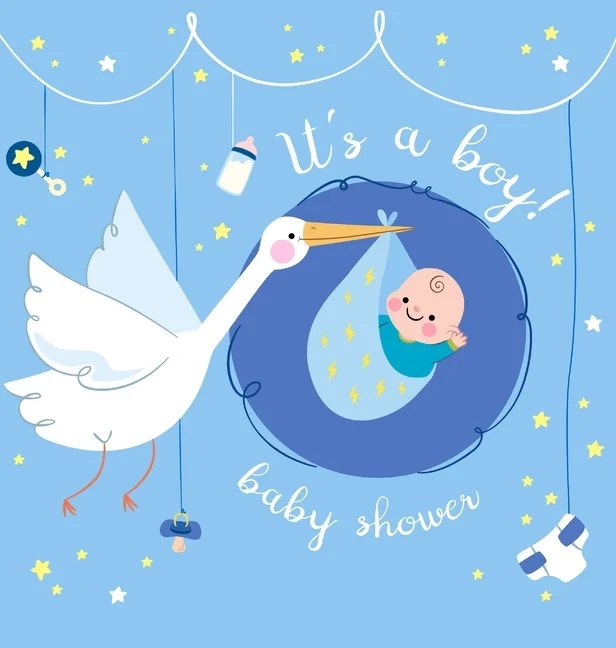 It�s a Boy! Baby Shower Guest Book Baby Boy and Stork It�s a Boy! Baby Shower Guest Book Baby Boy and Stork