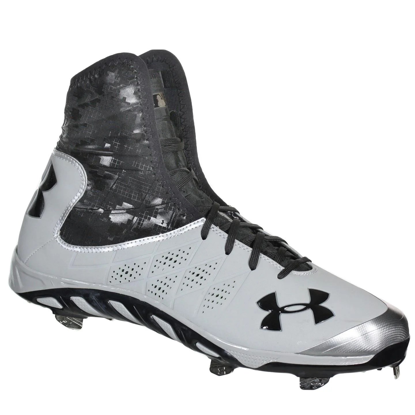 UNDER ARMOUR SPINE HIGHLIGHT ST GR/SL/BLK MENS METAL BASEBALL CLEATS US