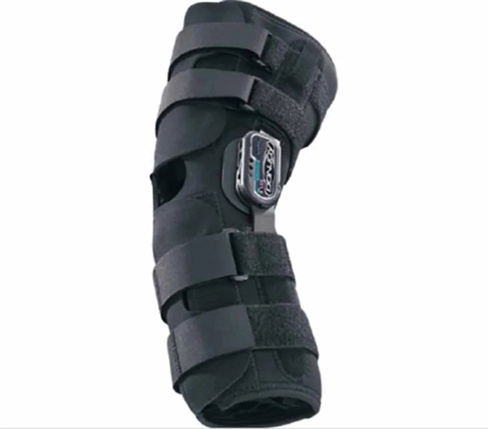 DJO Hinged Knee Brace PullOn/Hook and Loop Strap Closure 13 Inches to