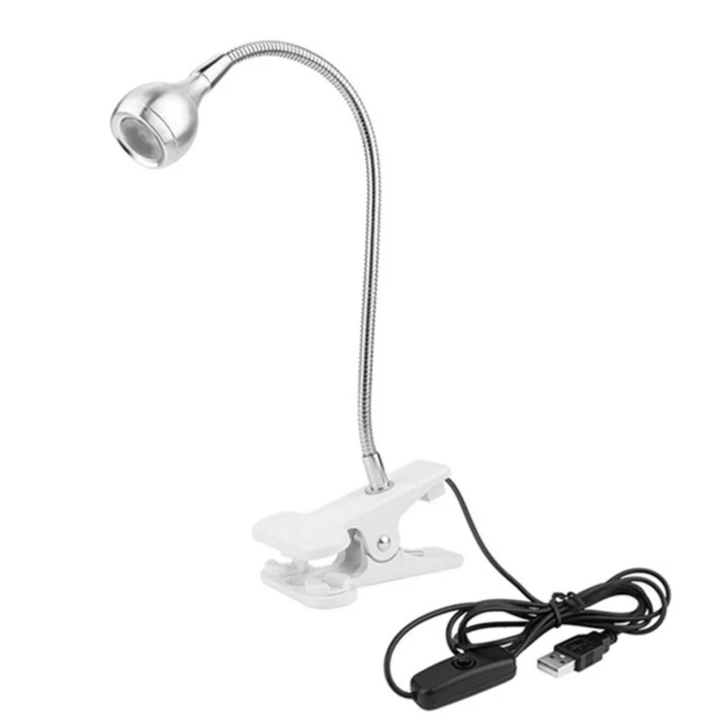 Cusimax USB Flexible Reading LED Light Clipon Beside Bed Desk Table