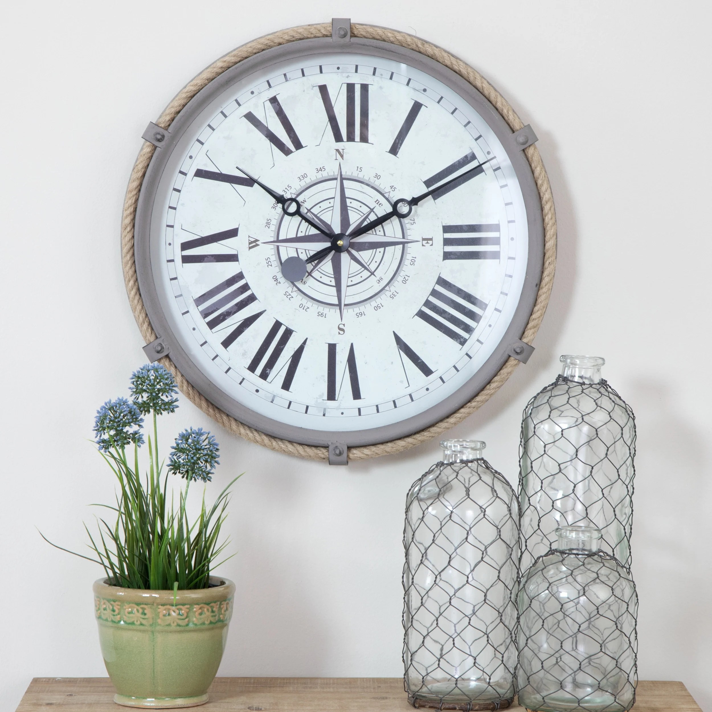 Aspire Home Accents Seabrook Nautical Wall Clock