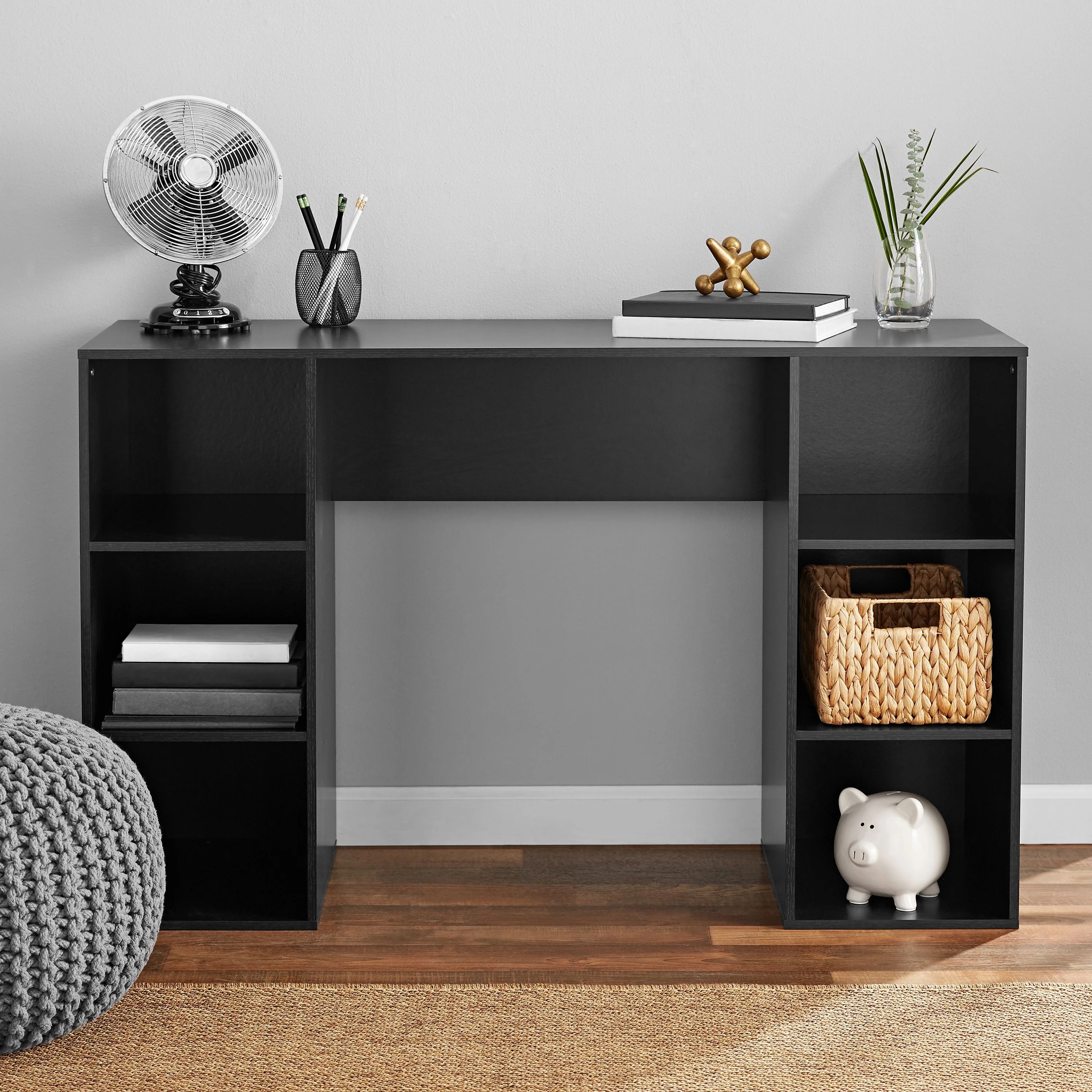 Mainstays 6 Cube Storage Computer Desk, Multiple Colors