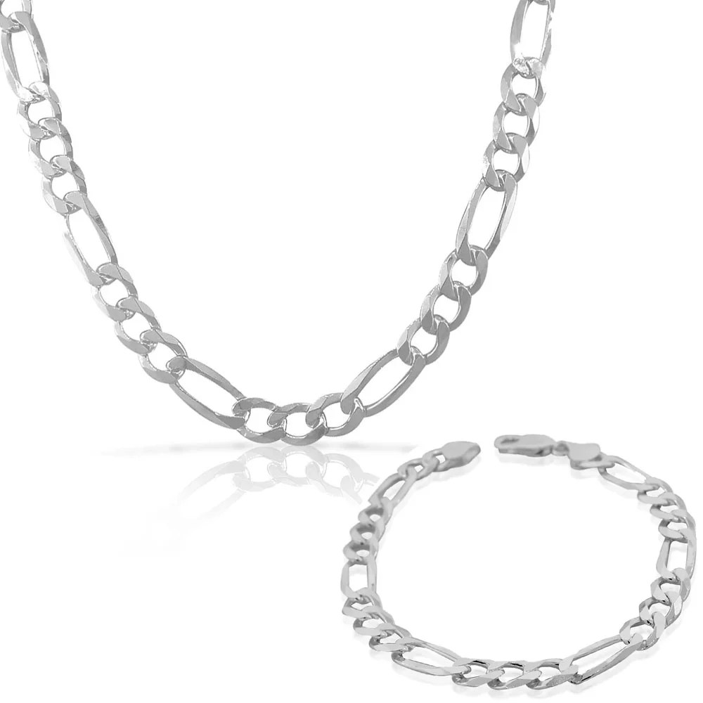 My Daily Styles 925 Sterling Silver Mens Classic Figaro Link Chain