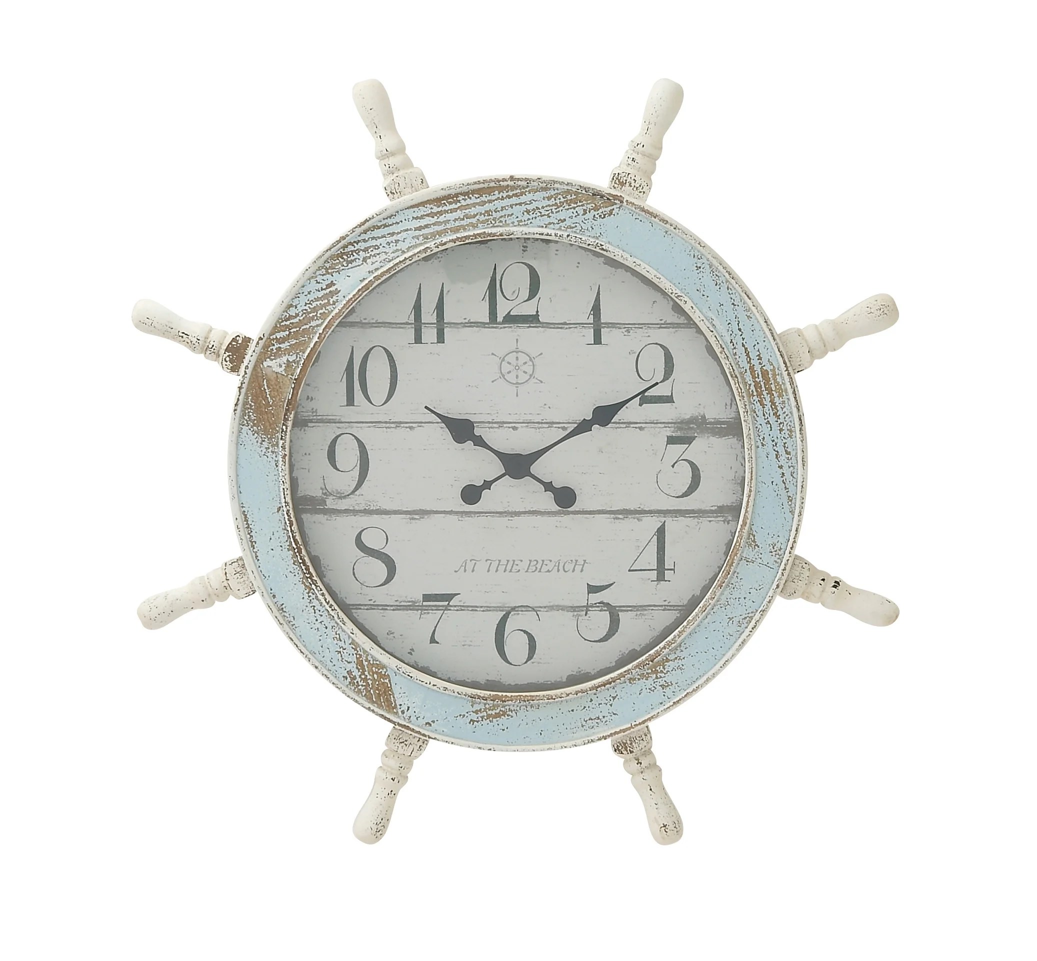 Nautical Wood Anchor Wall Clock