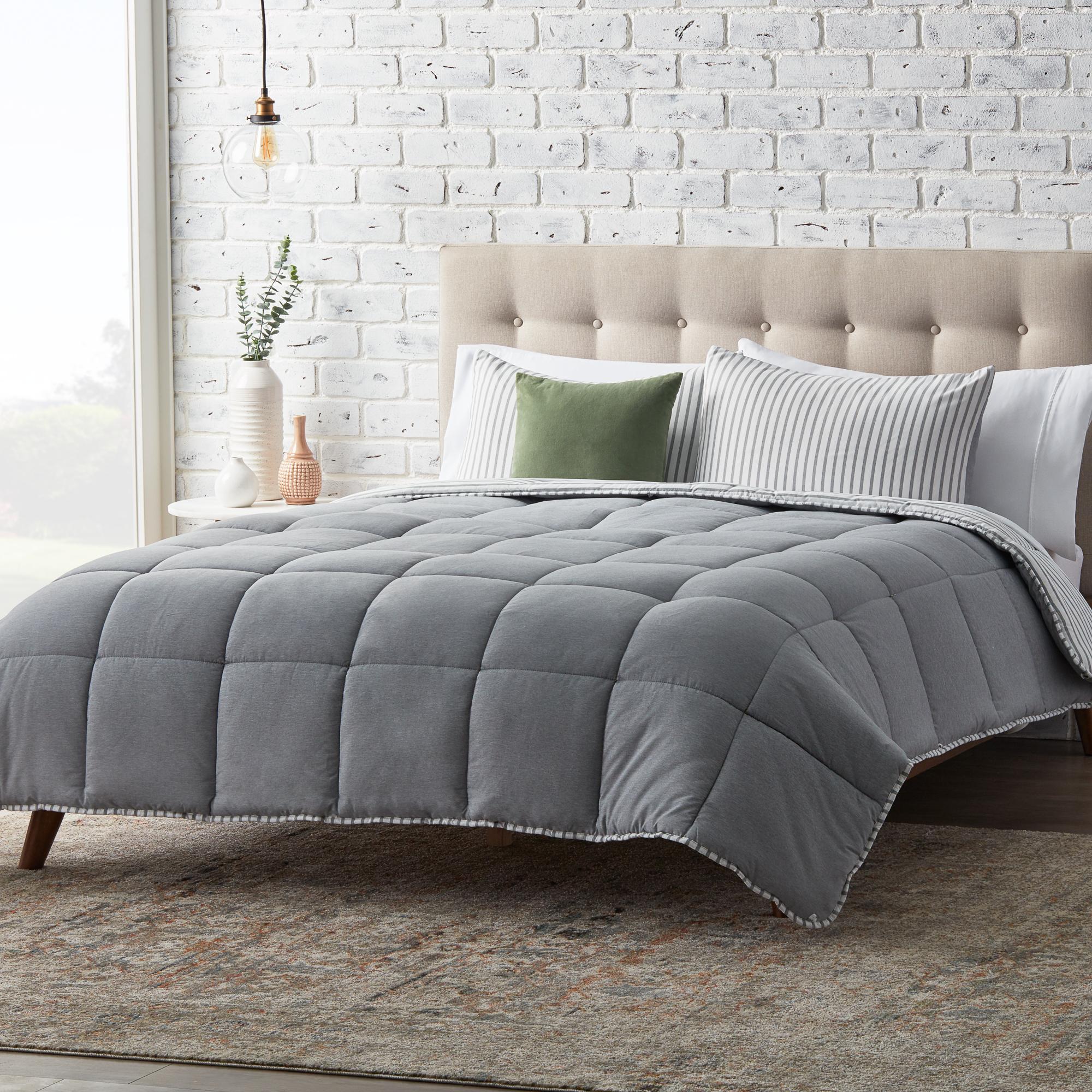 Rest Haven Reversible Hypoallergenic Chambray 3 Piece Comforter Set