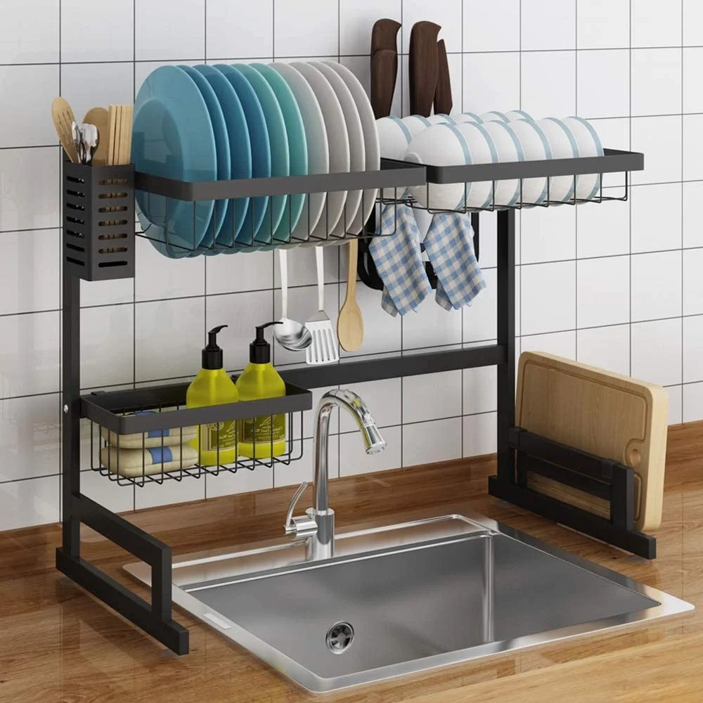 Over Sink Shelf Dish Cutlery Drying Drainer Utensils Over Sink Shelf Dish Cutlery Drying Drainer Utensils