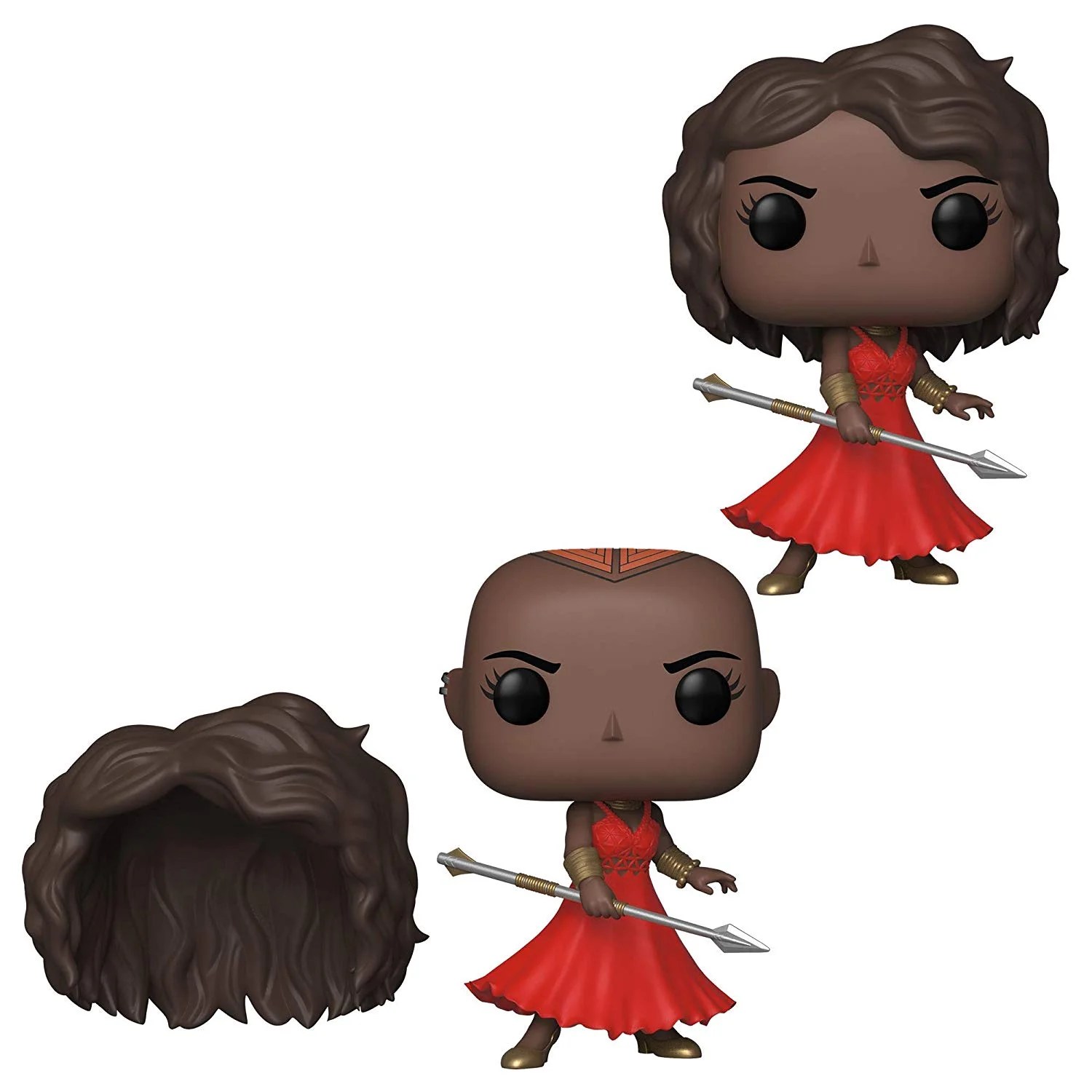 Funko Pop! Marvel Black Panther Okoye with Red Dress and Removable