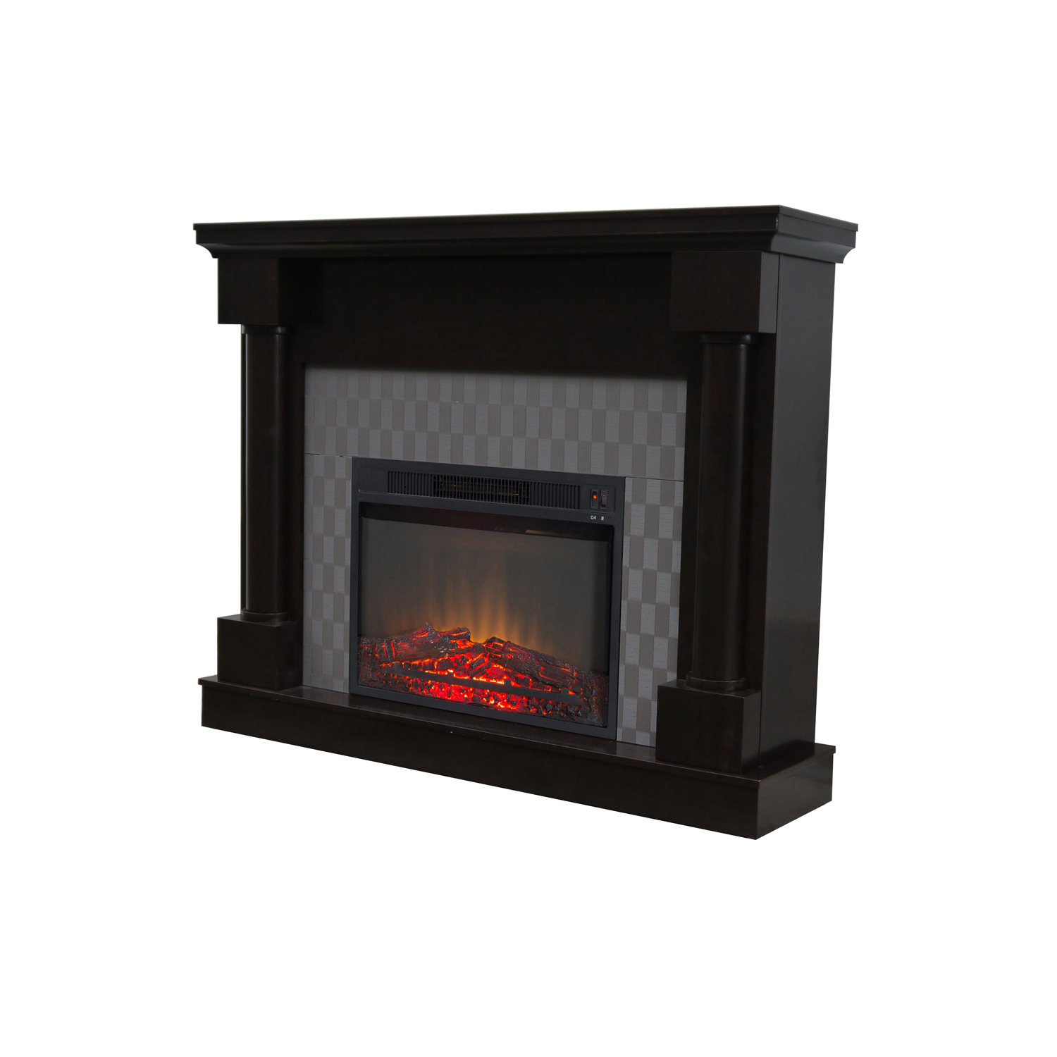 Decor Flame Electric Fireplace With 48 Mantle Electric Fireplace