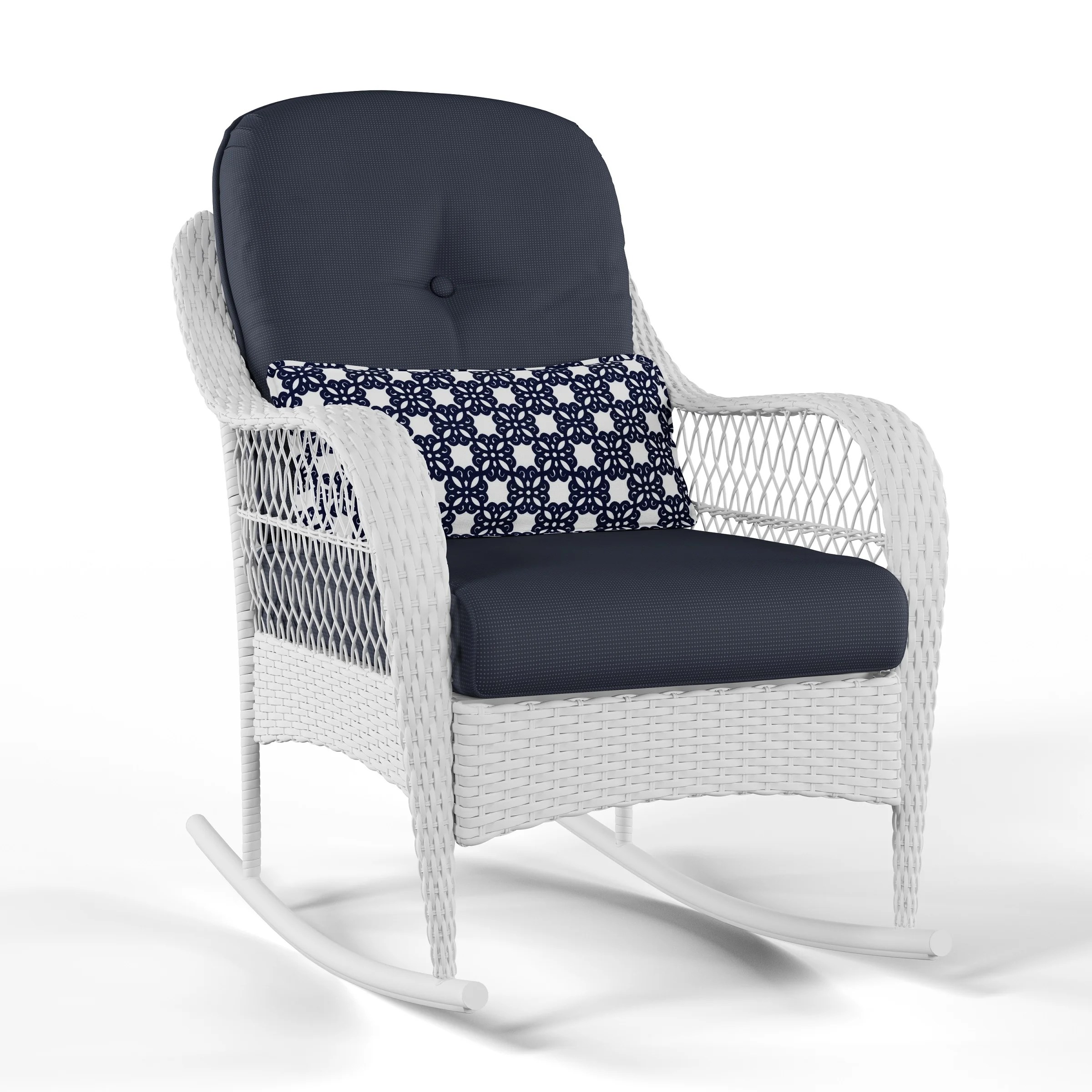 Better Homes & Gardens Azalea Ridge Outdoor Rocking Chair, Blue