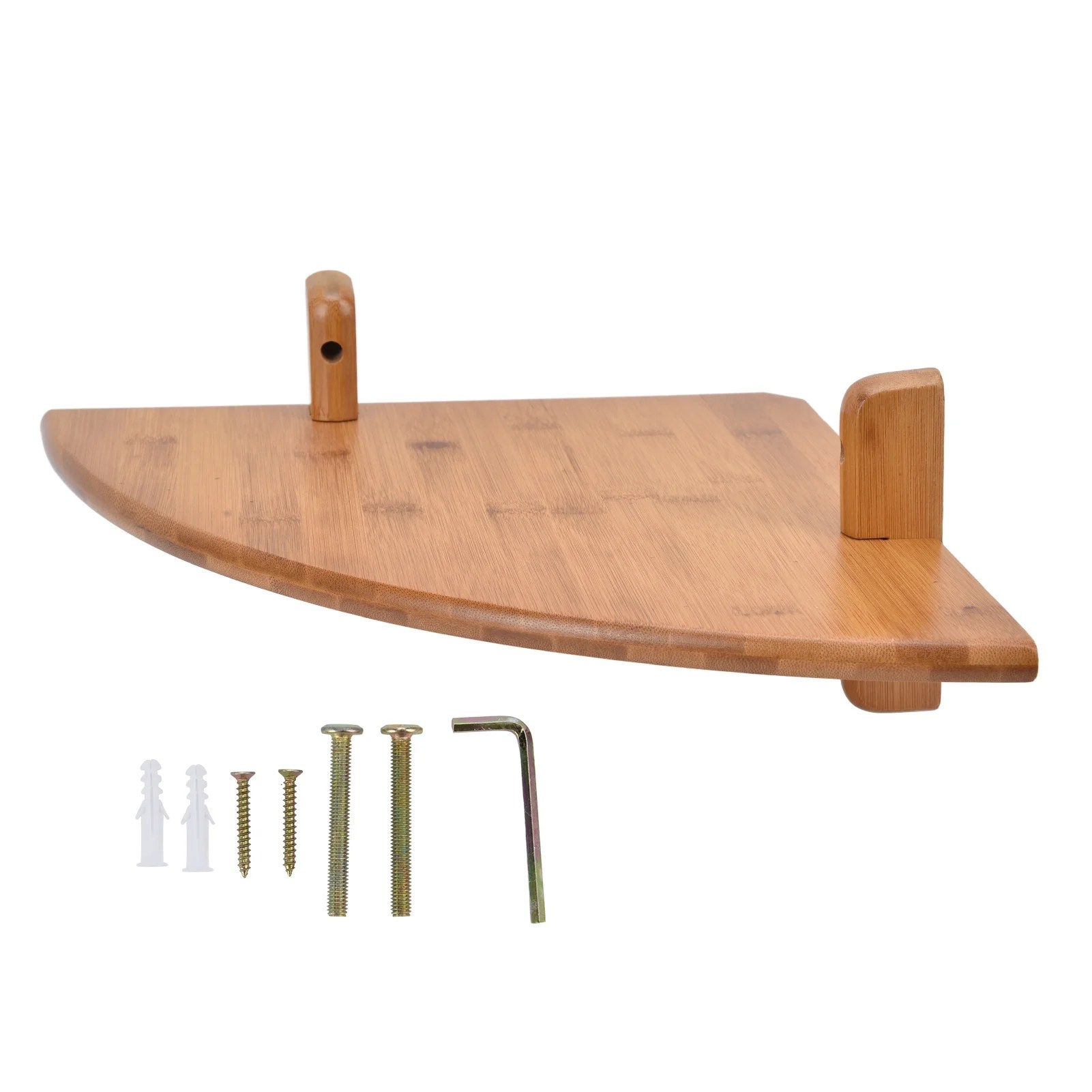 Ymiko Wall Mount Corner Shelf,Corner Shelf Wall Mounted Bamboo Wood