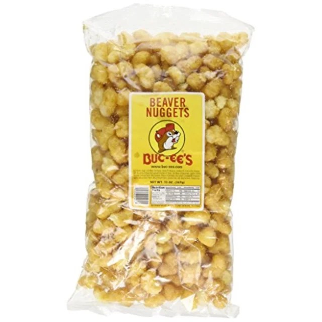 bucee's famous beaver nuggets sweet corn puff snacks texas bucees, one 13 ounce bag