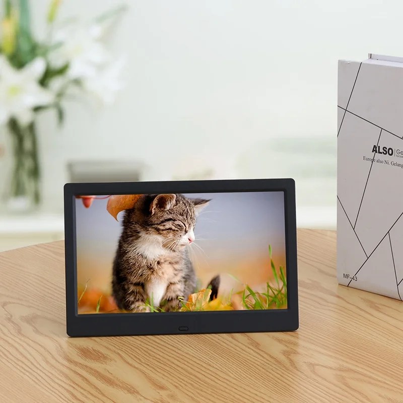 1080P 10" Digital Photo Frame with Motion Sensing , 1024 x 600 High Resolution 169 Aspect Ratio