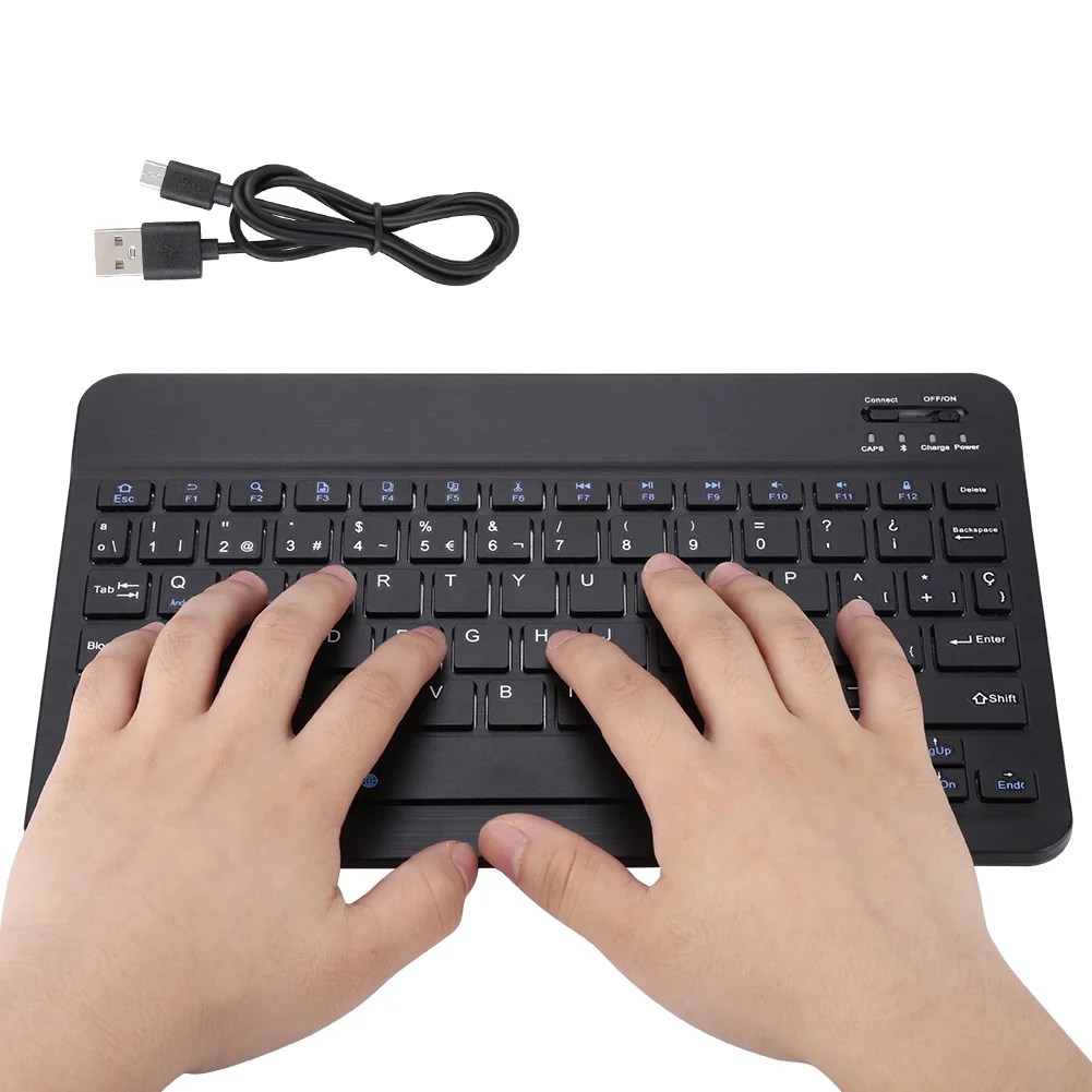 Tebru Mini Portable Wireless Bluetooth 3.0 Spanish Keyboard Touchpad