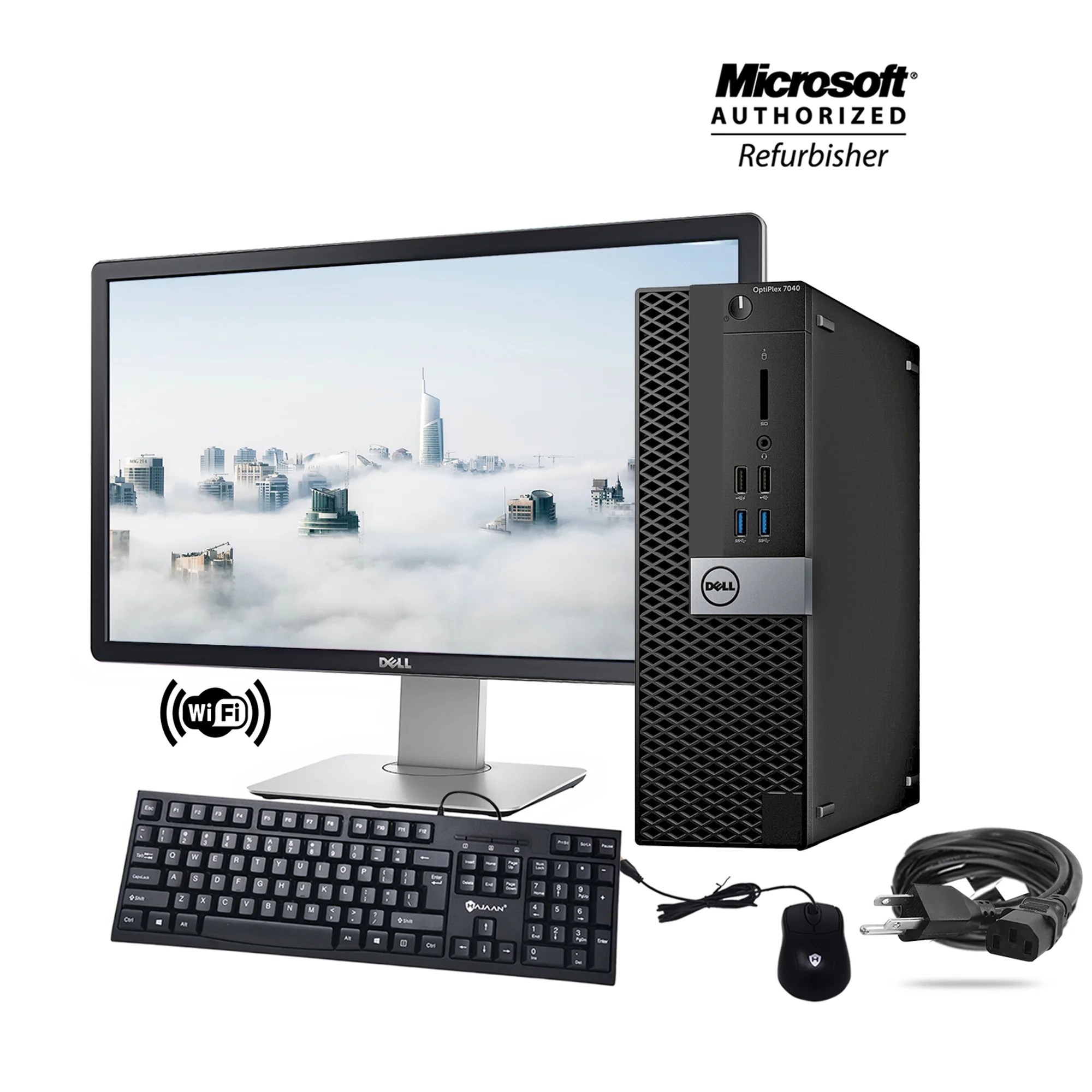 Dell Optiplex 7040 SFF Desktop Computer with Used Dell P2416D 24 inch