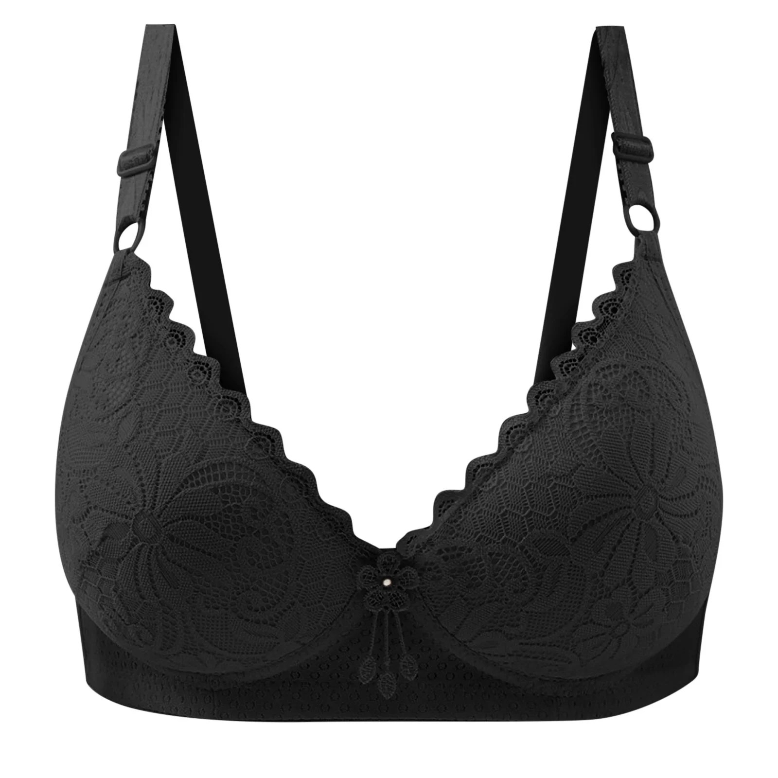 Bigersell Bandeau Bra Women ThreeBreasted Comfortable Lace PushUp
